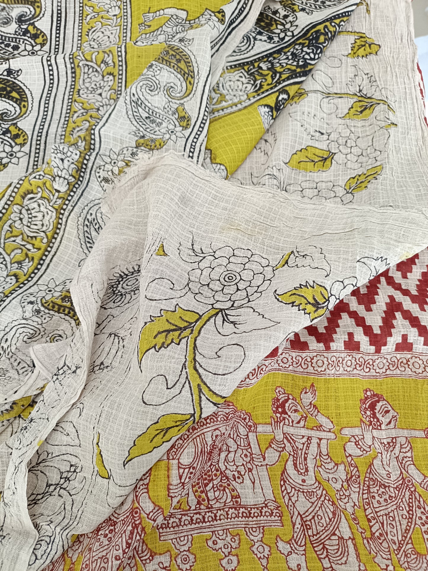 रचनिका - Pure Kota Handloom Cotton Handcrafted Kalamkari Saree