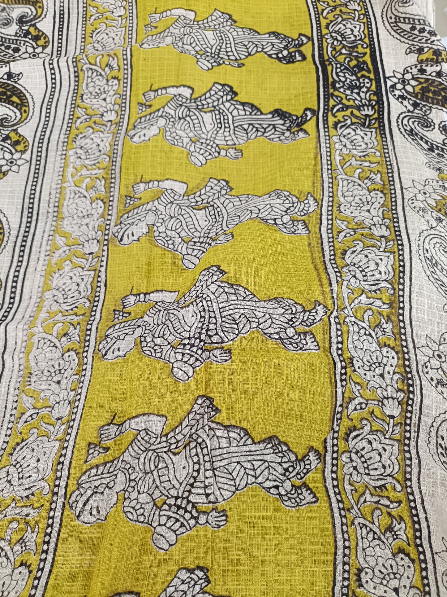 रचनिका - Pure Kota Handloom Cotton Handcrafted Kalamkari Saree