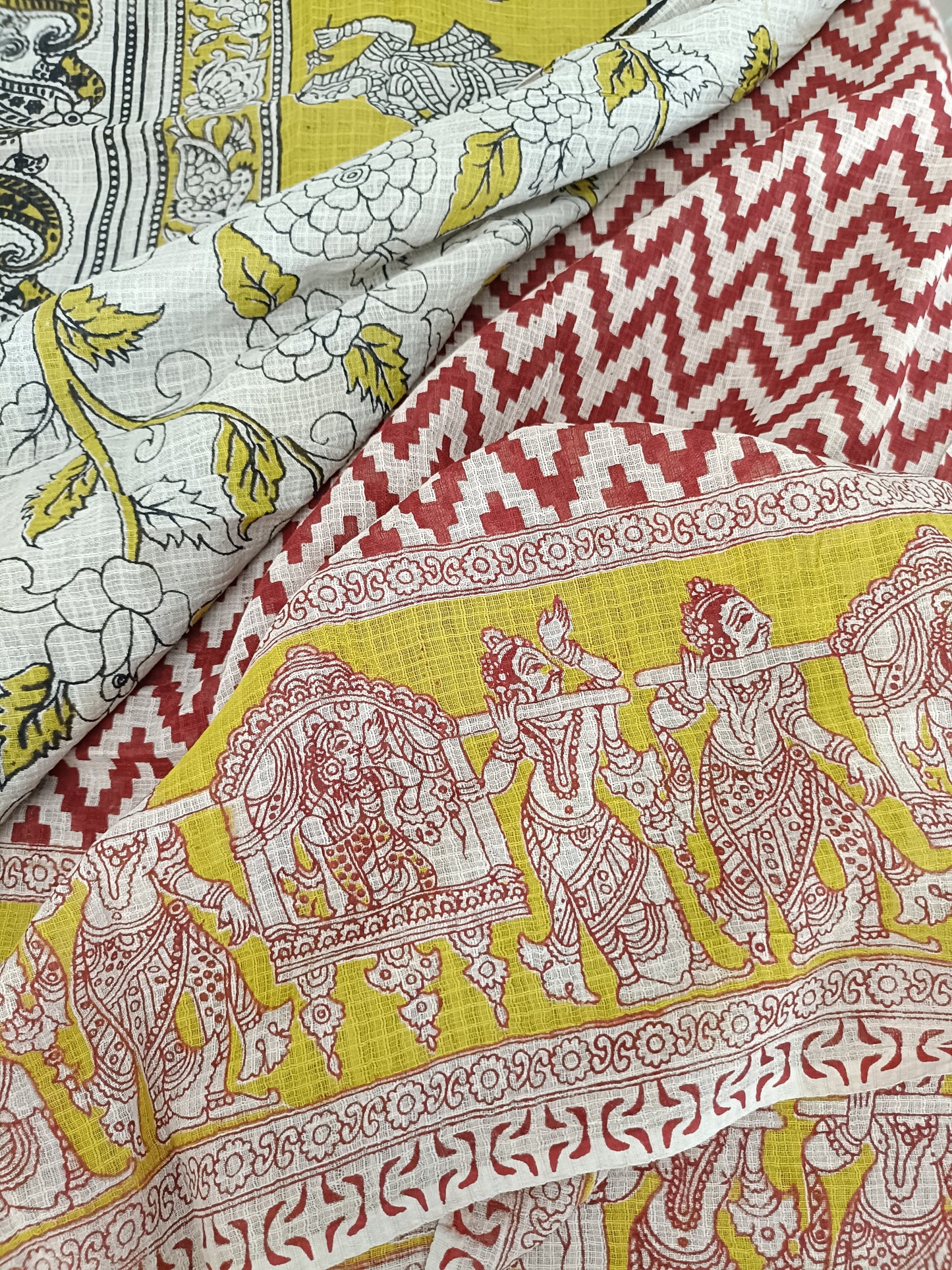 रचनिका - Pure Kota Handloom Cotton Handcrafted Kalamkari Saree