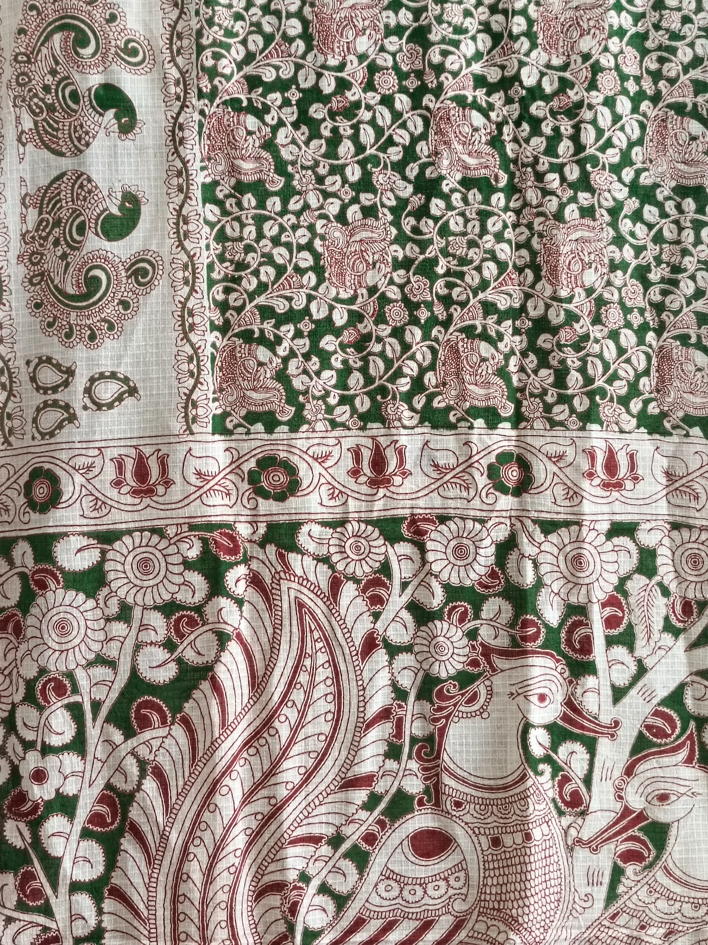 विदर्भा - Pure Kota Handloom Cotton Handcrafted Kalamkari Saree