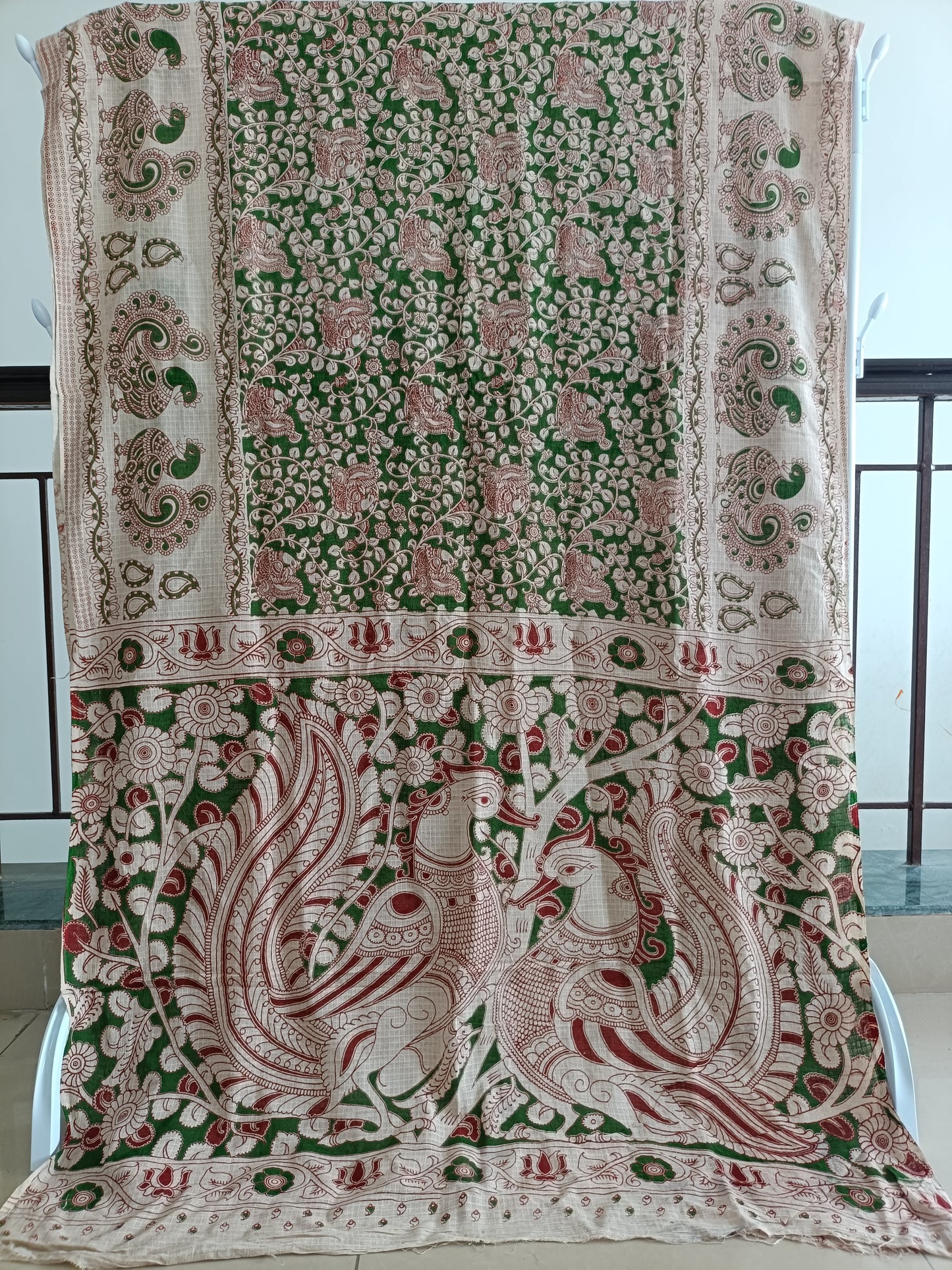 विदर्भा - Pure Kota Handloom Cotton Handcrafted Kalamkari Saree