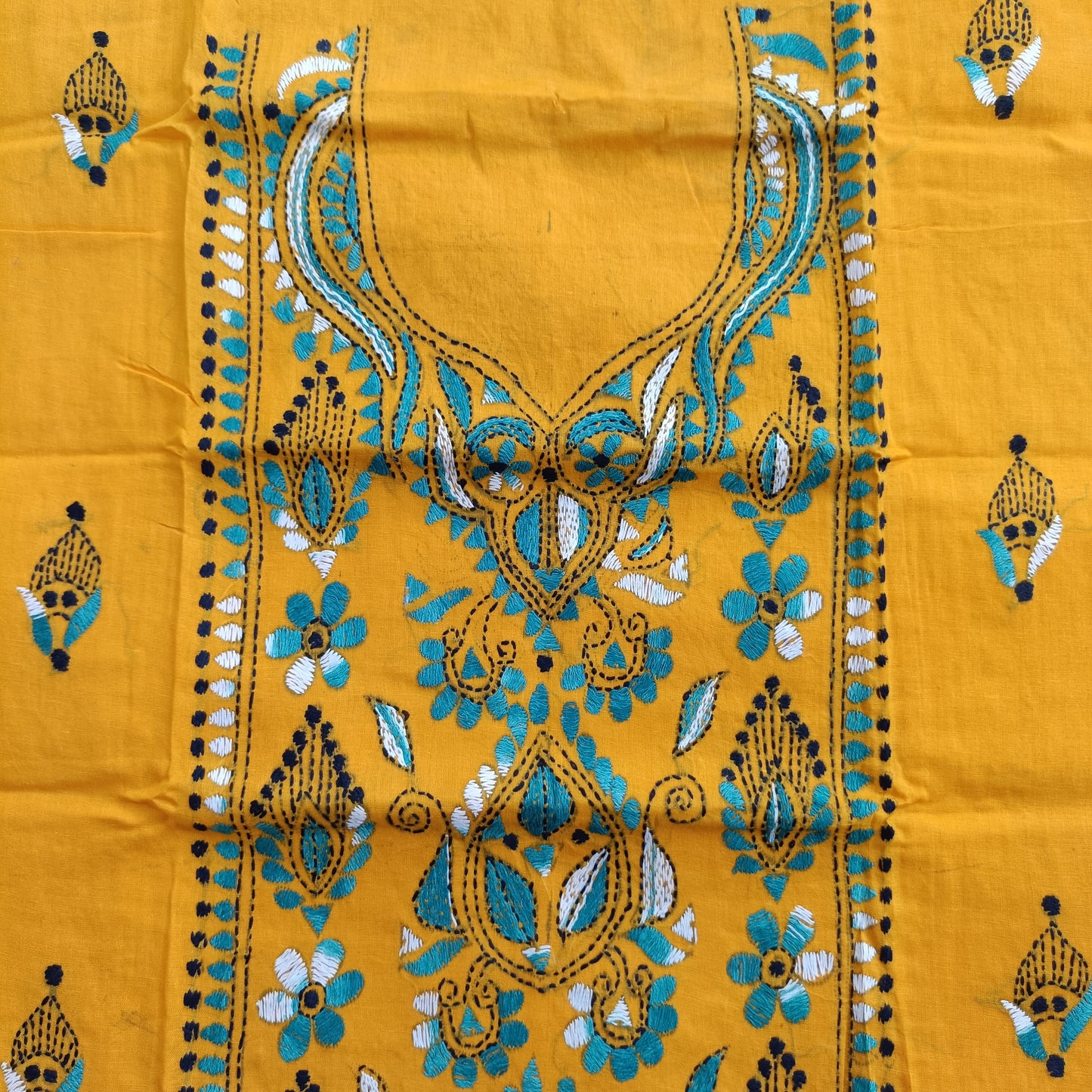 मंजरी – Pure Cotton Kantha Stitch Kurta Fabric