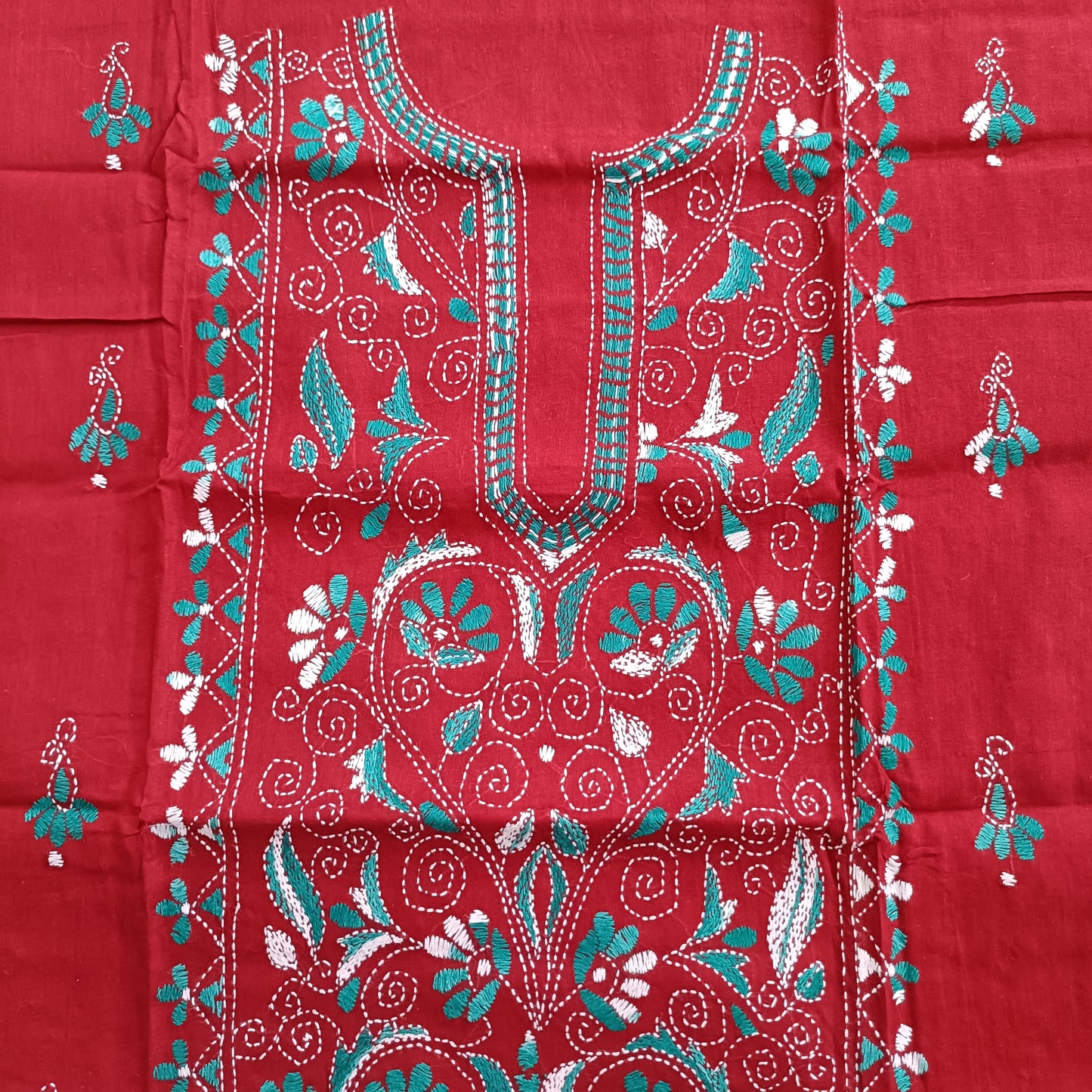 कनक – Pure Cotton Kantha Stitch Kurta Fabric