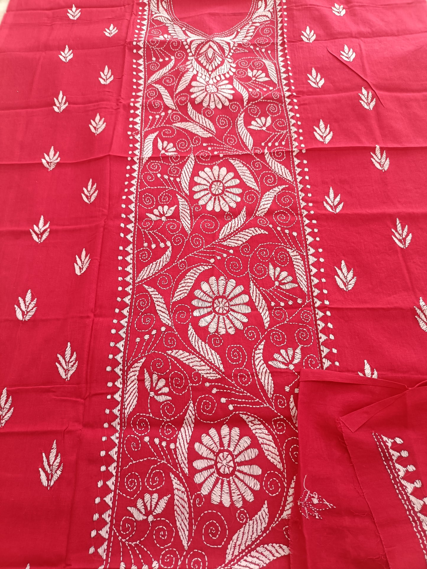 गगन – Pure Cotton Kantha Stitch Kurta Fabric