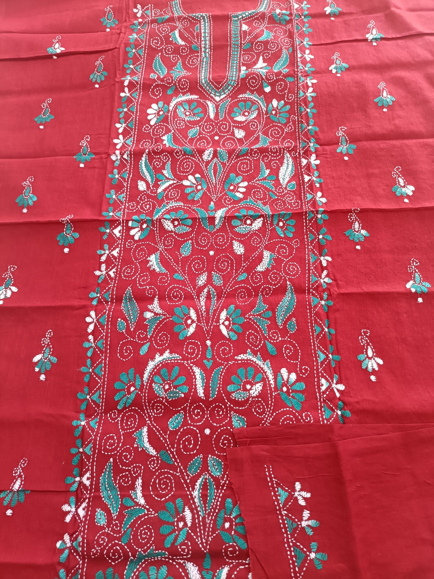 कनक – Pure Cotton Kantha Stitch Kurta Fabric