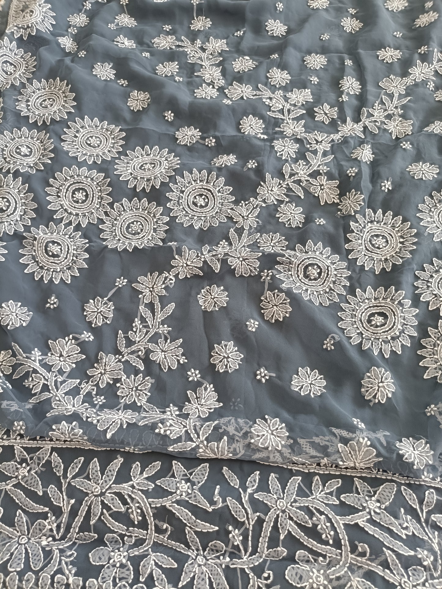 वर्षा - Soft Georgette Chikankari Saree