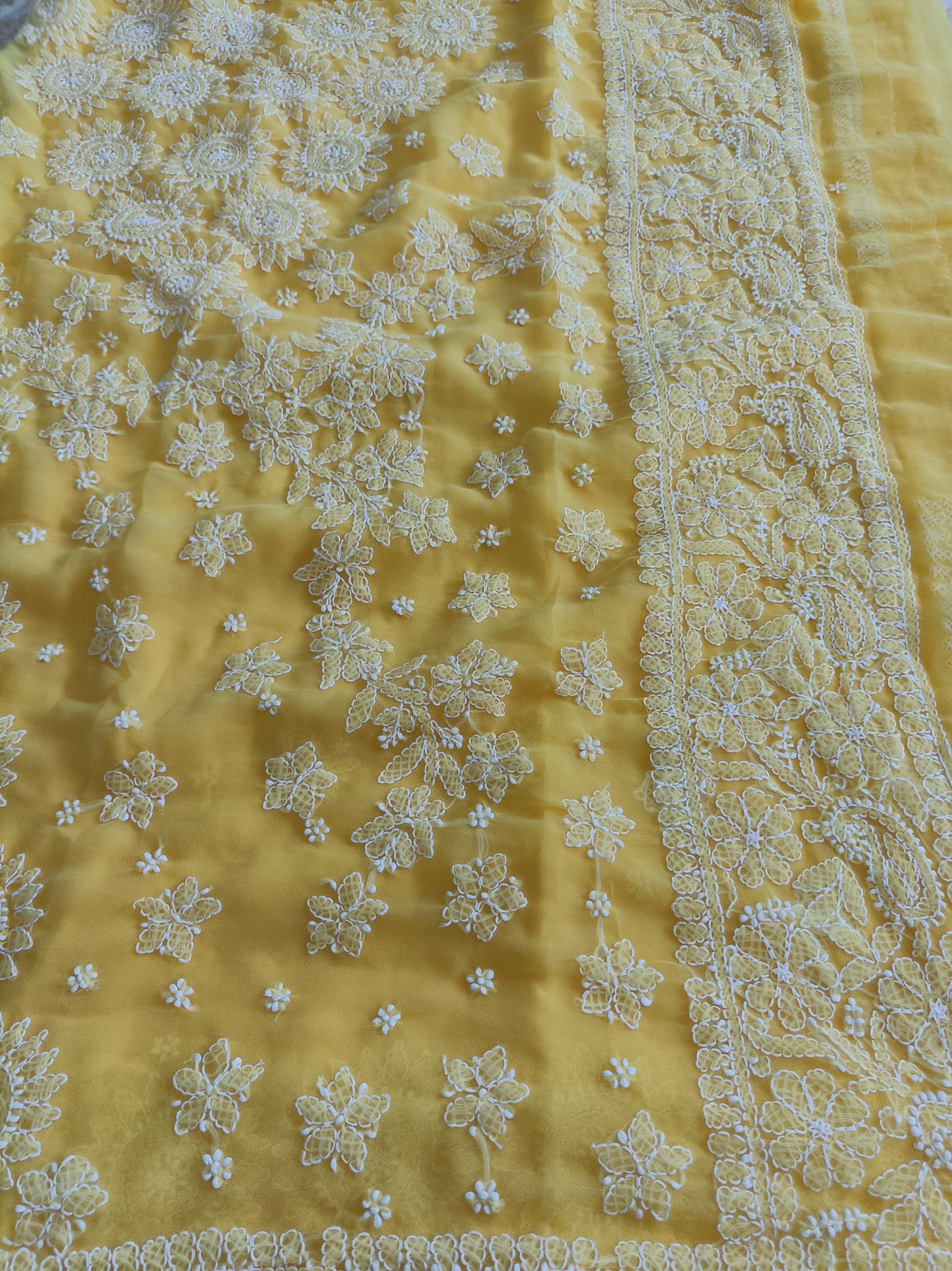रिया - Soft Georgette Chikankari Saree