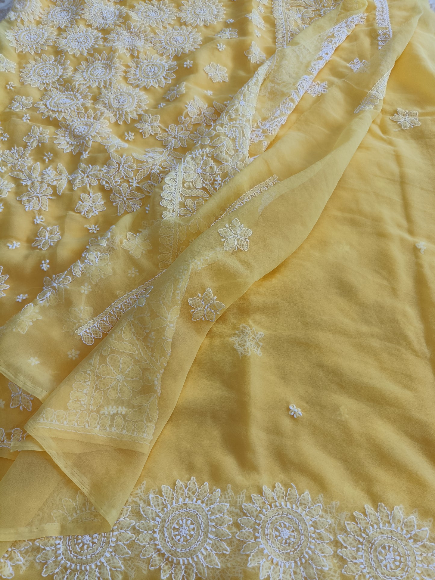 रिया - Soft Georgette Chikankari Saree