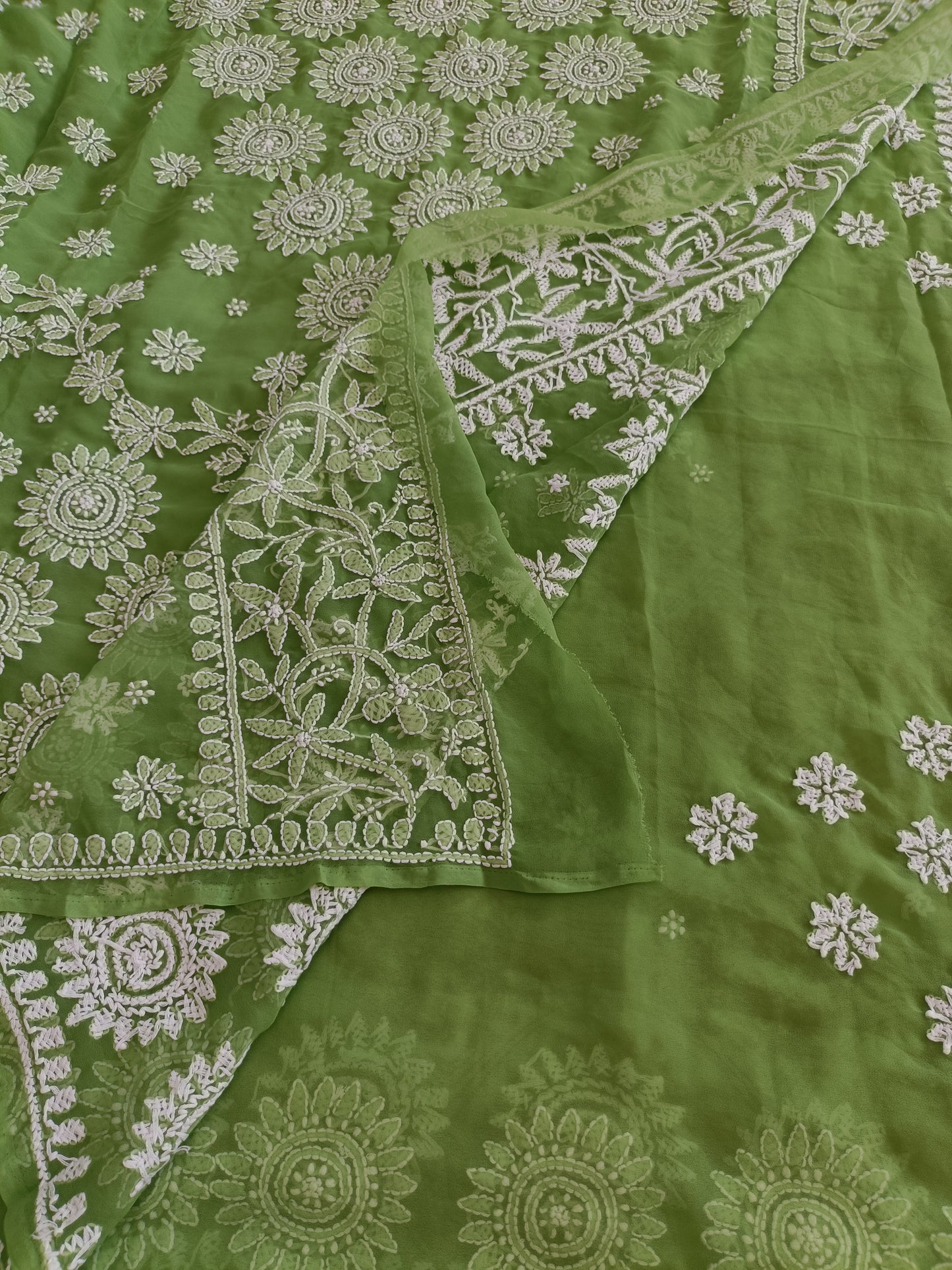 तृषा - Soft Georgette Chikankari Saree