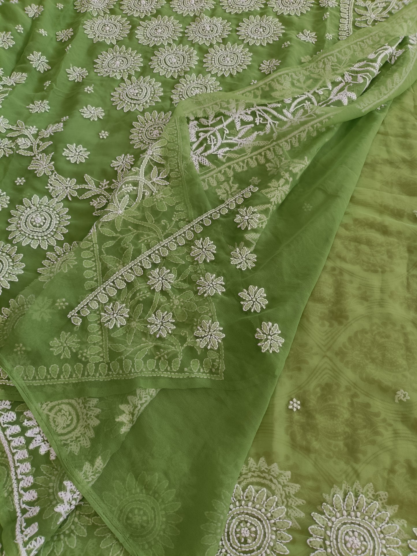 तृषा - Soft Georgette Chikankari Saree