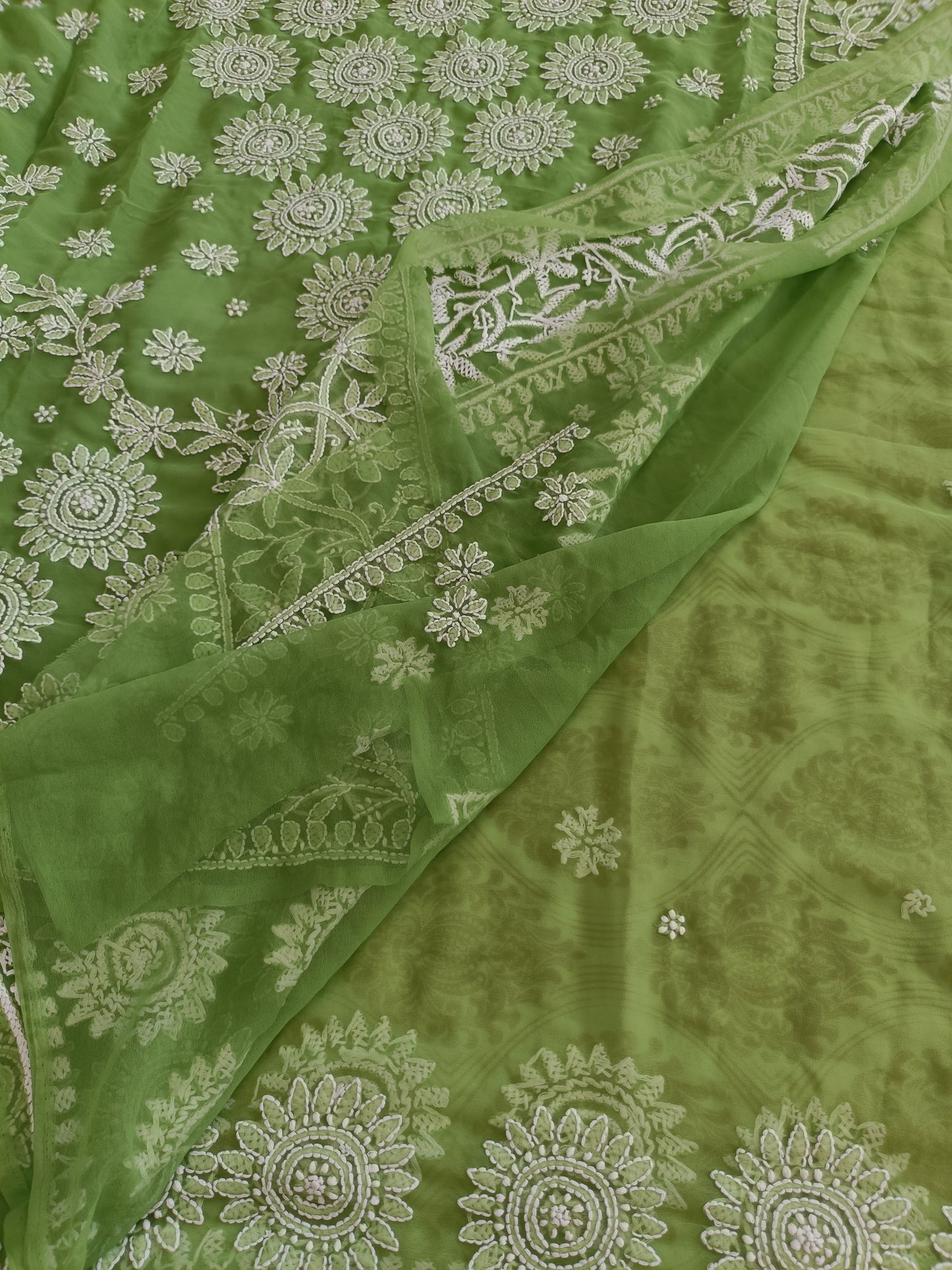 तृषा - Soft Georgette Chikankari Saree