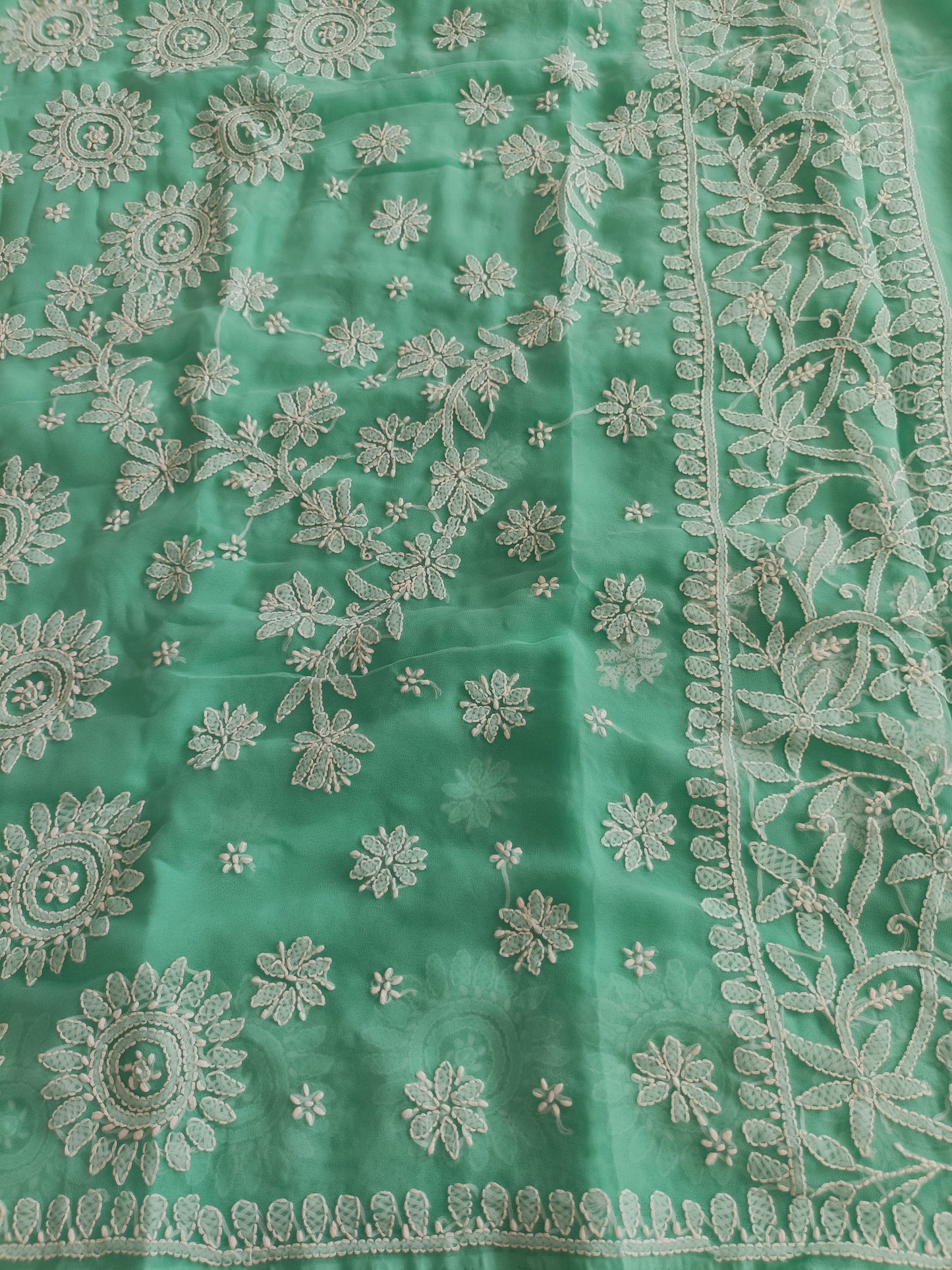 प्रियंका - Soft Georgette Chikankari Saree