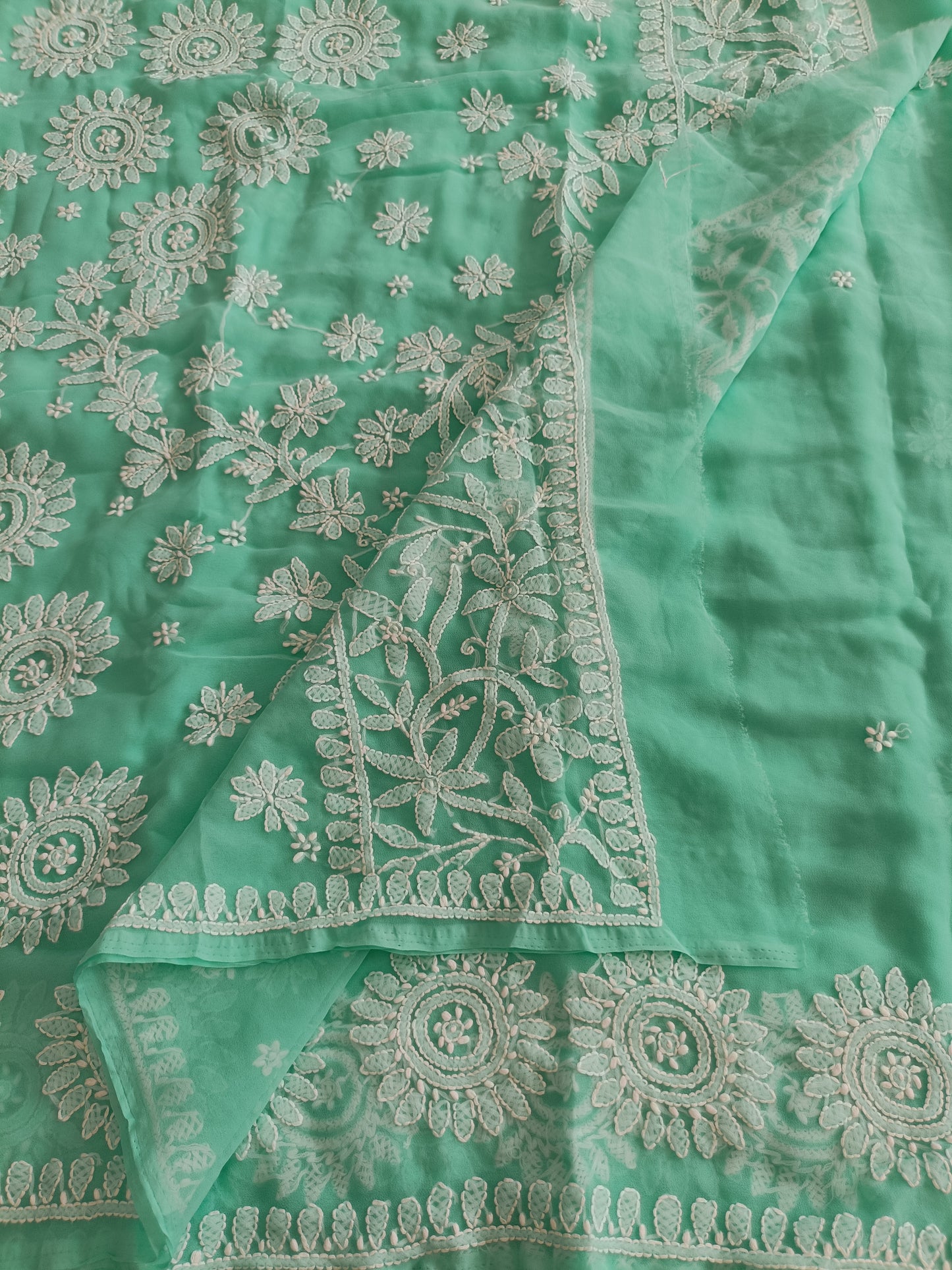 प्रियंका - Soft Georgette Chikankari Saree