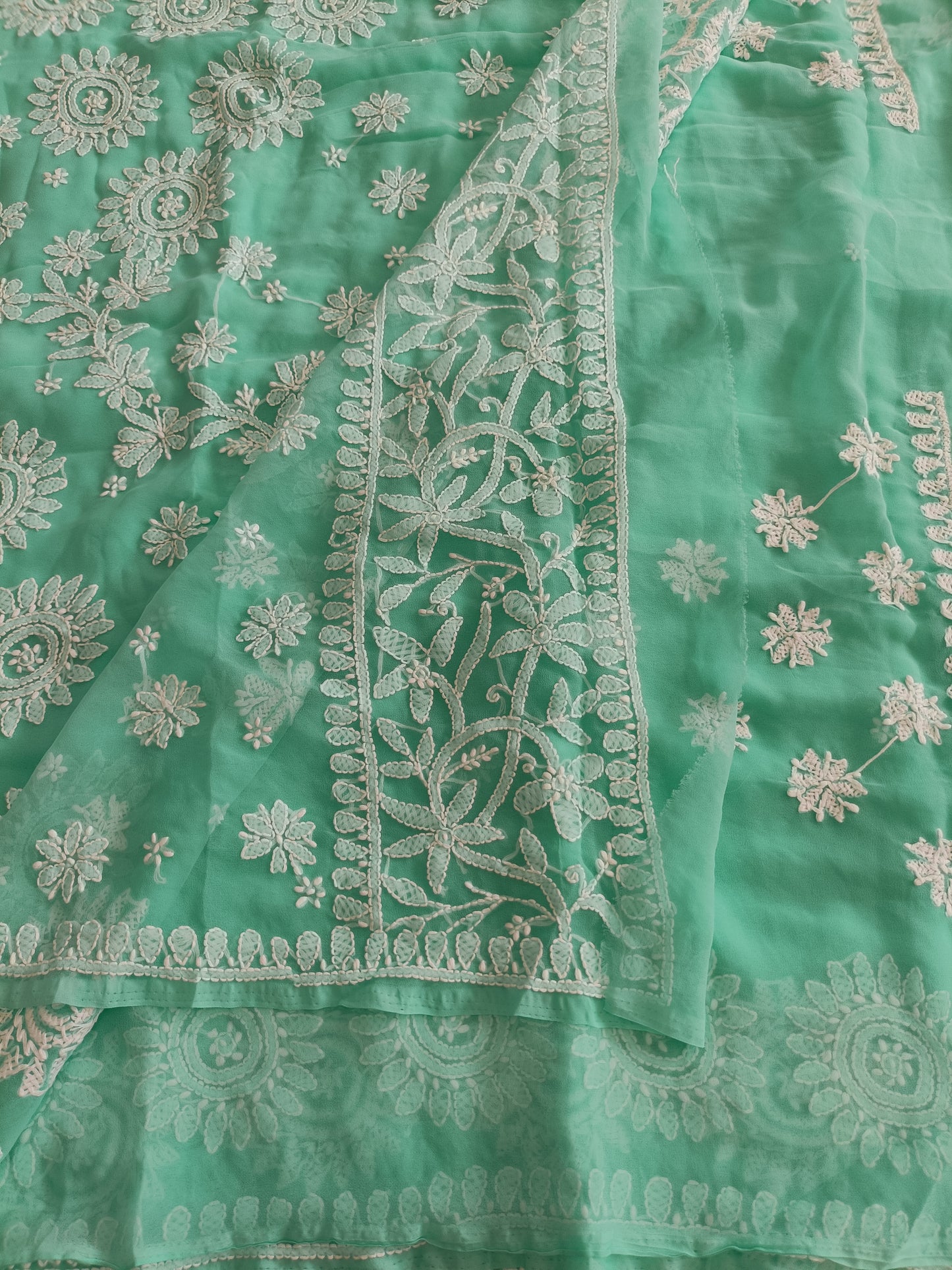 प्रियंका - Soft Georgette Chikankari Saree