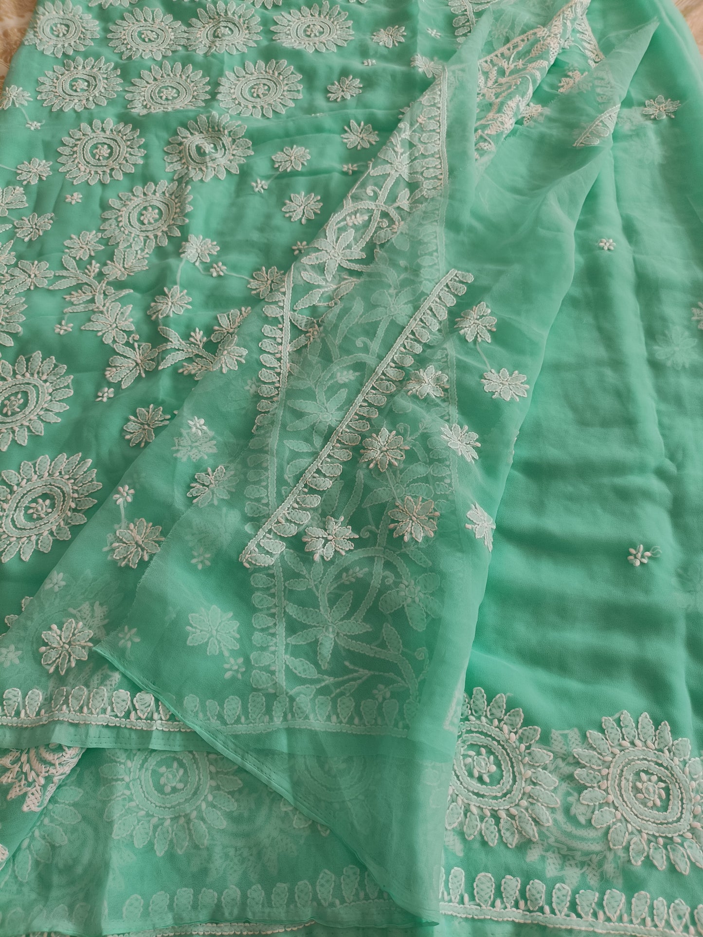 प्रियंका - Soft Georgette Chikankari Saree