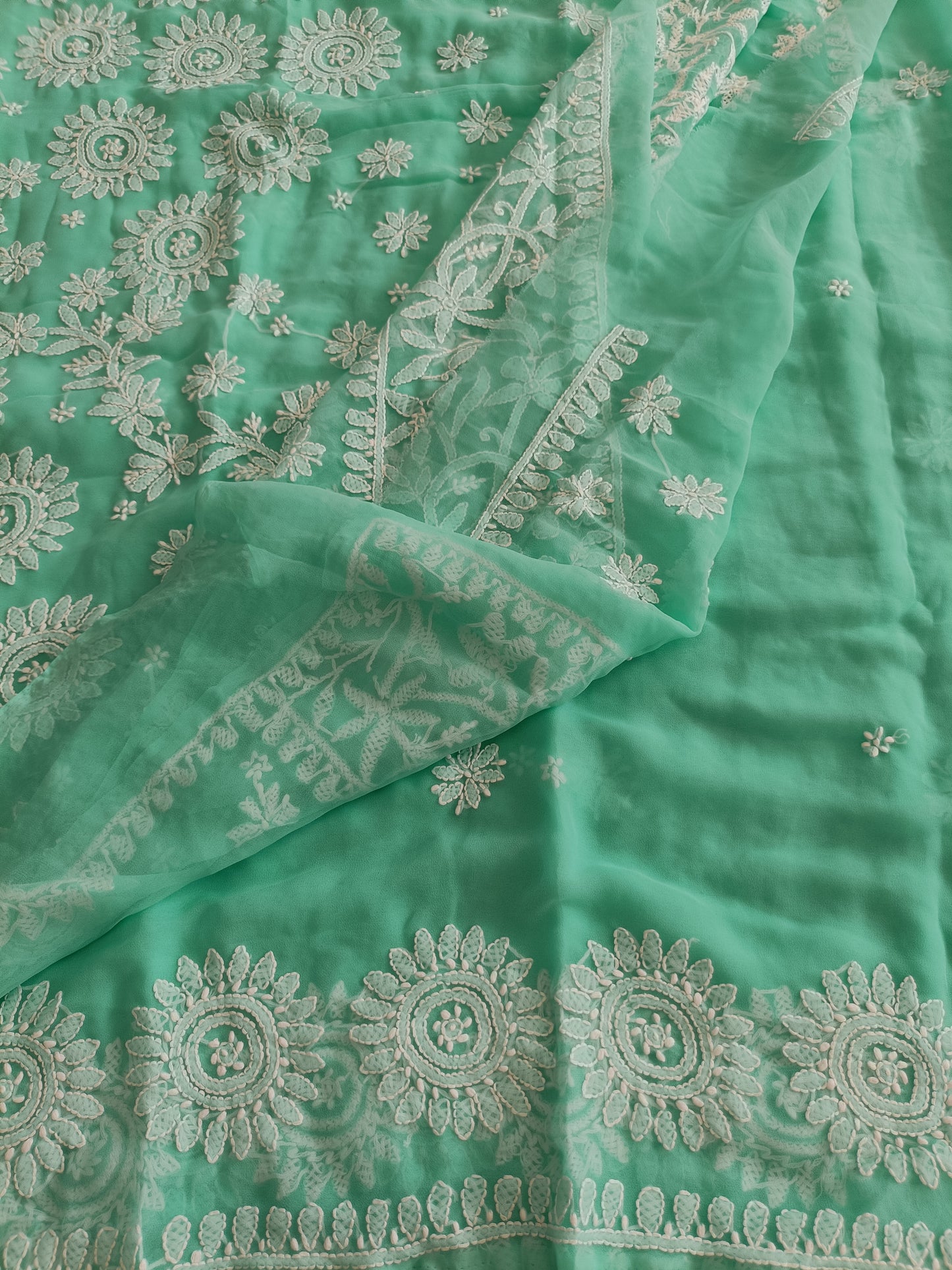 प्रियंका - Soft Georgette Chikankari Saree
