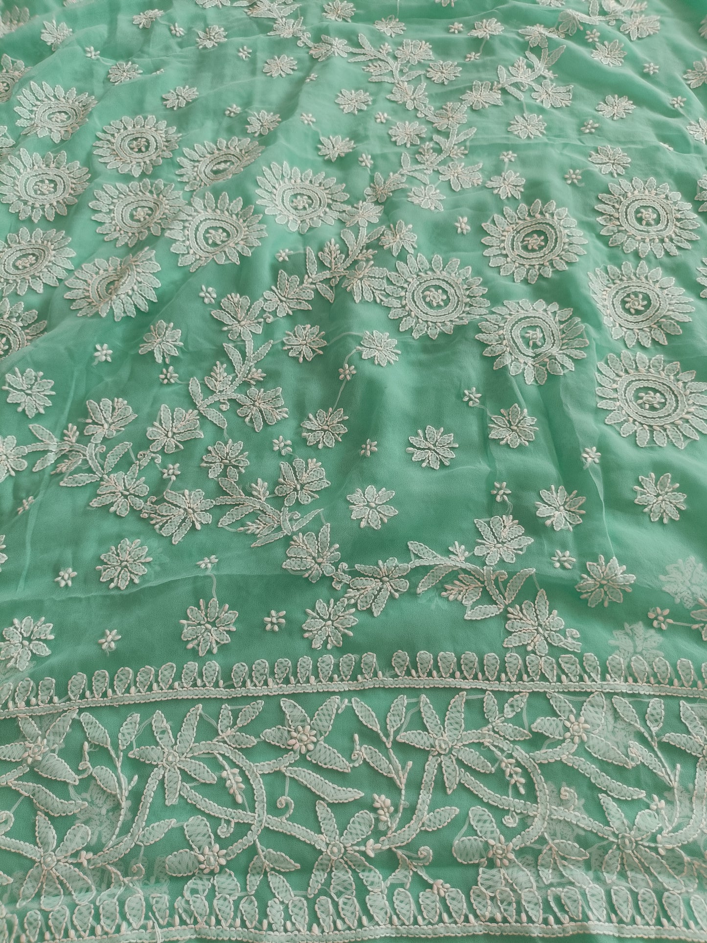 प्रियंका - Soft Georgette Chikankari Saree
