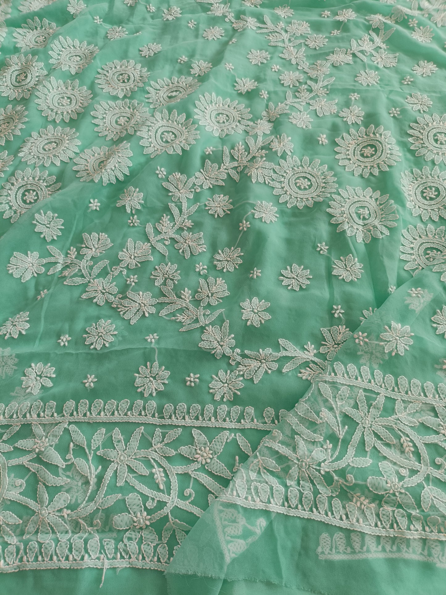 प्रियंका - Soft Georgette Chikankari Saree
