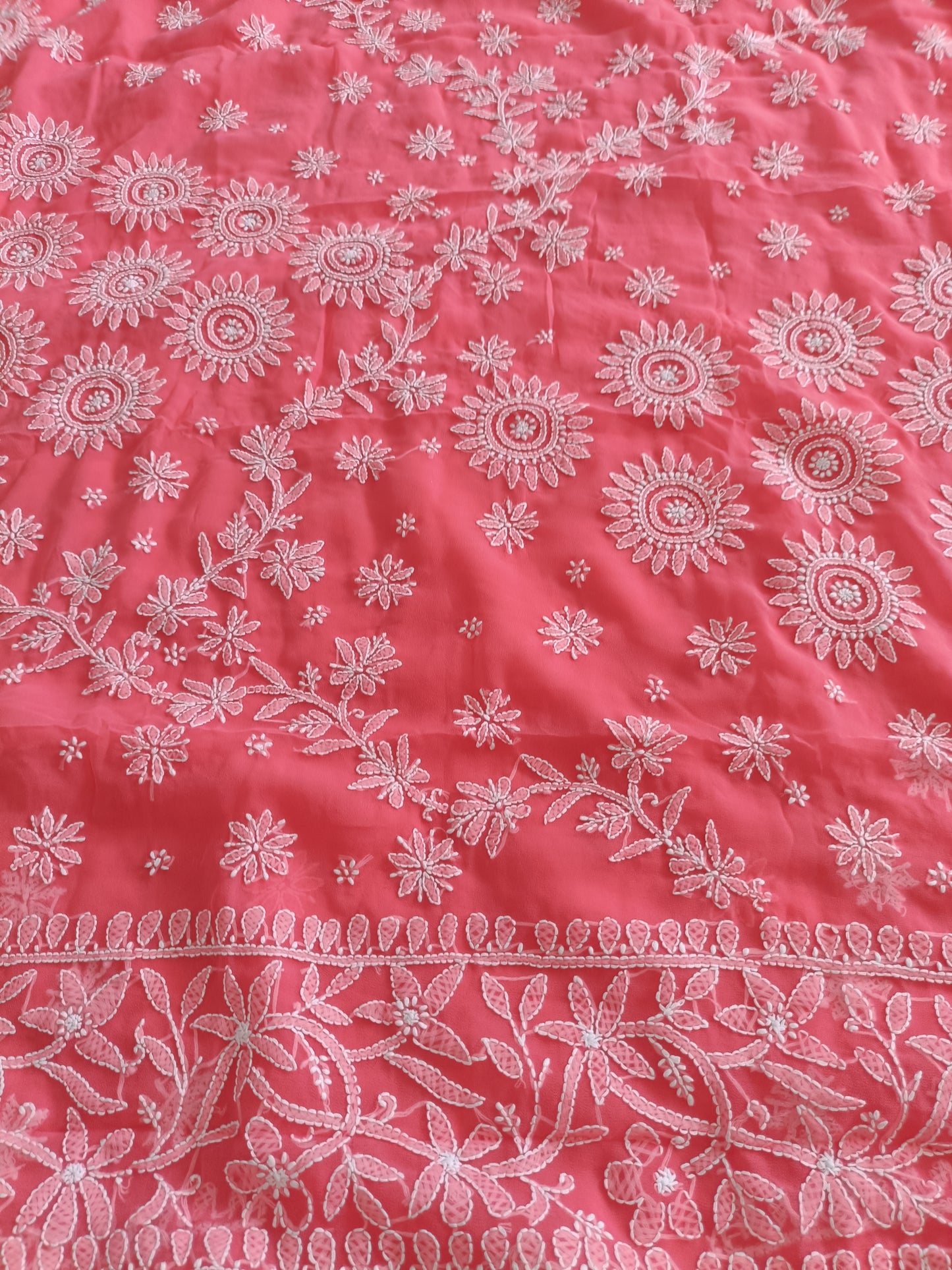 संध्या - Soft Georgette Chikankari Saree