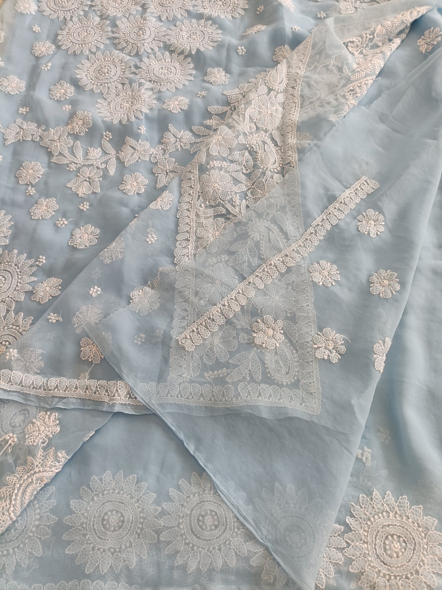 माधुरी - Soft Georgette Chikankari Saree