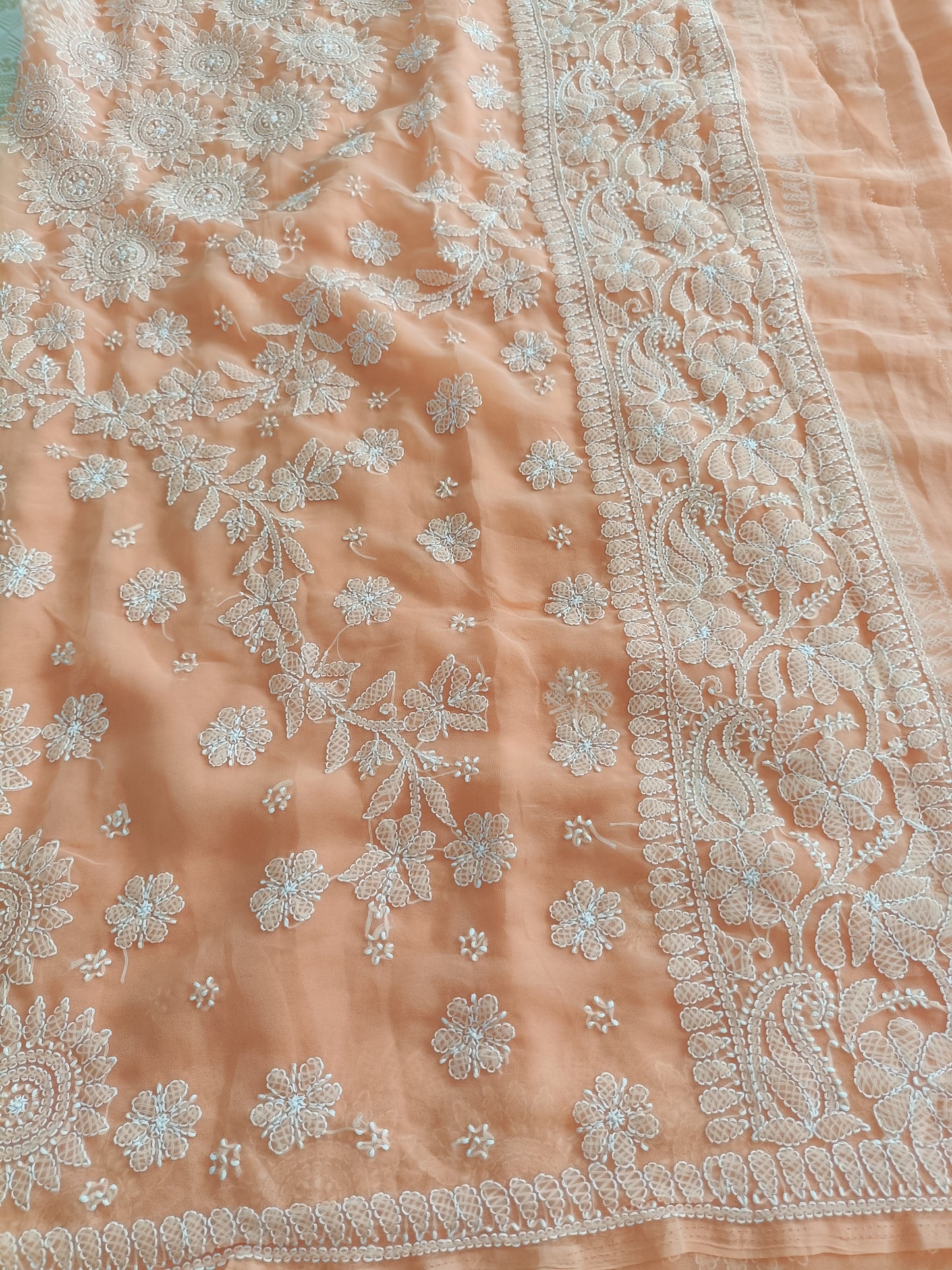 वंदना - Soft Georgette Chikankari Saree