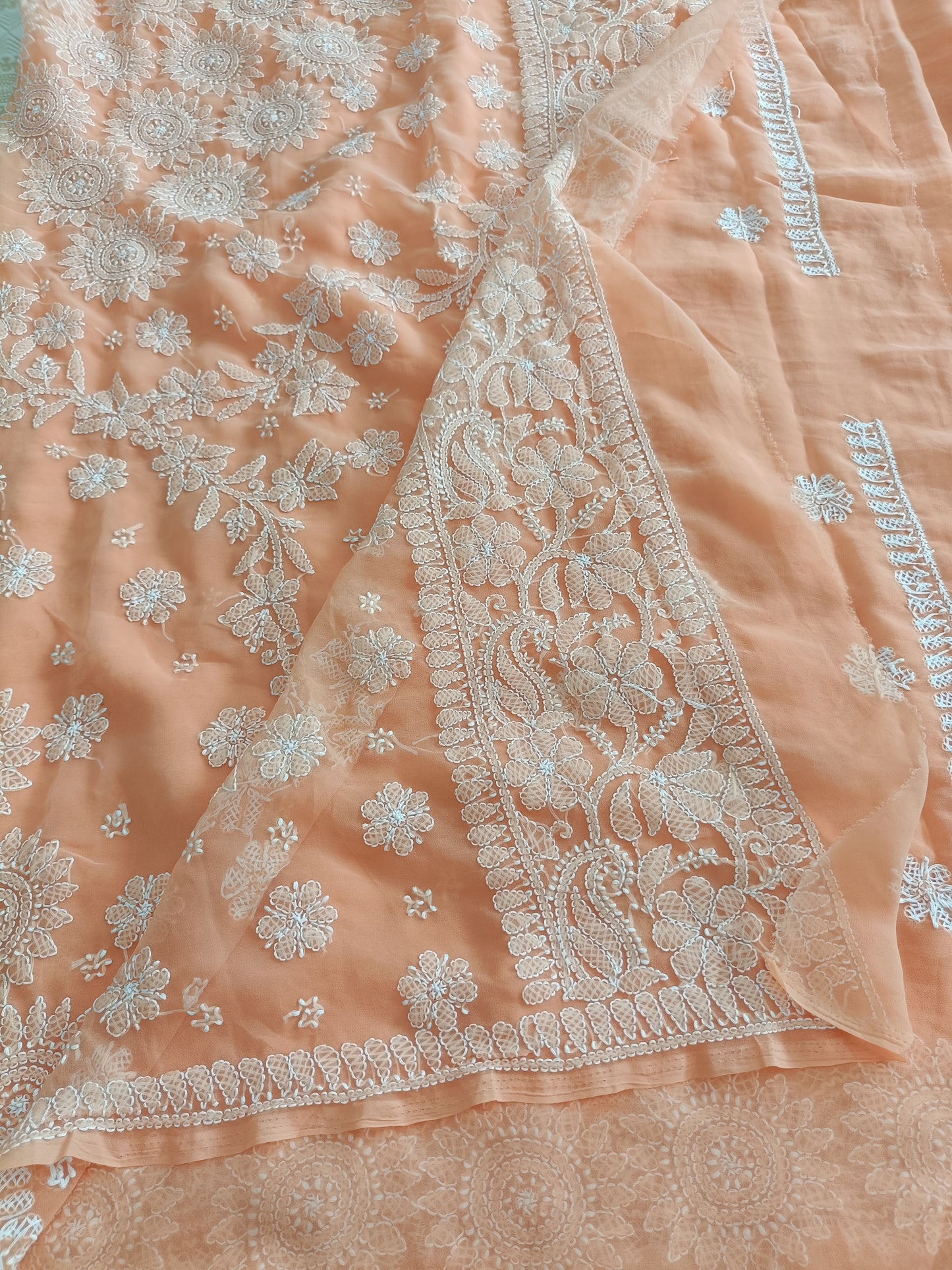 वंदना - Soft Georgette Chikankari Saree