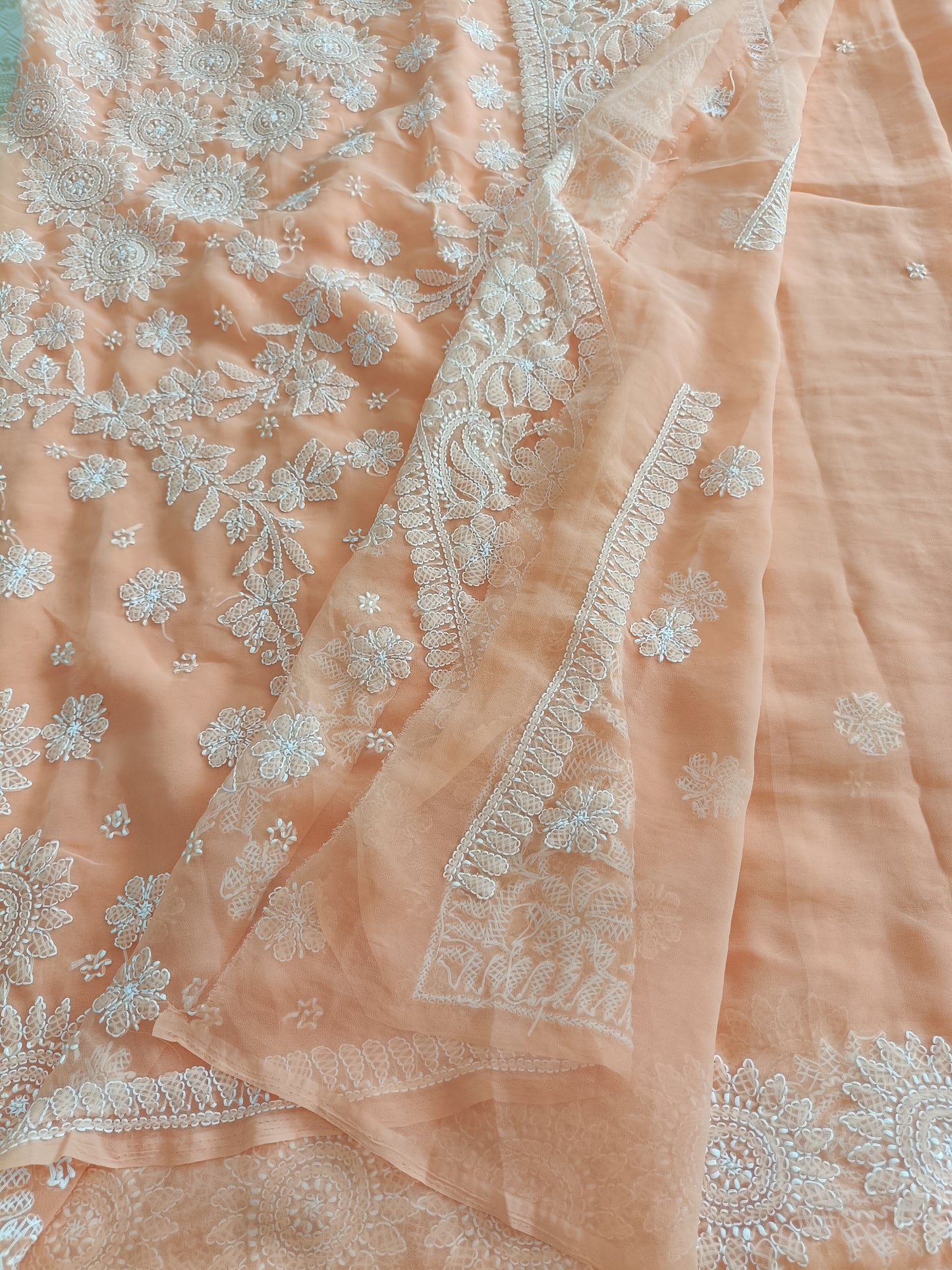 वंदना - Soft Georgette Chikankari Saree