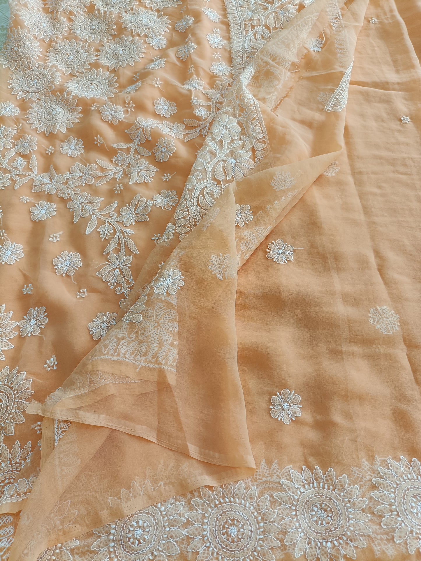 वंदना - Soft Georgette Chikankari Saree