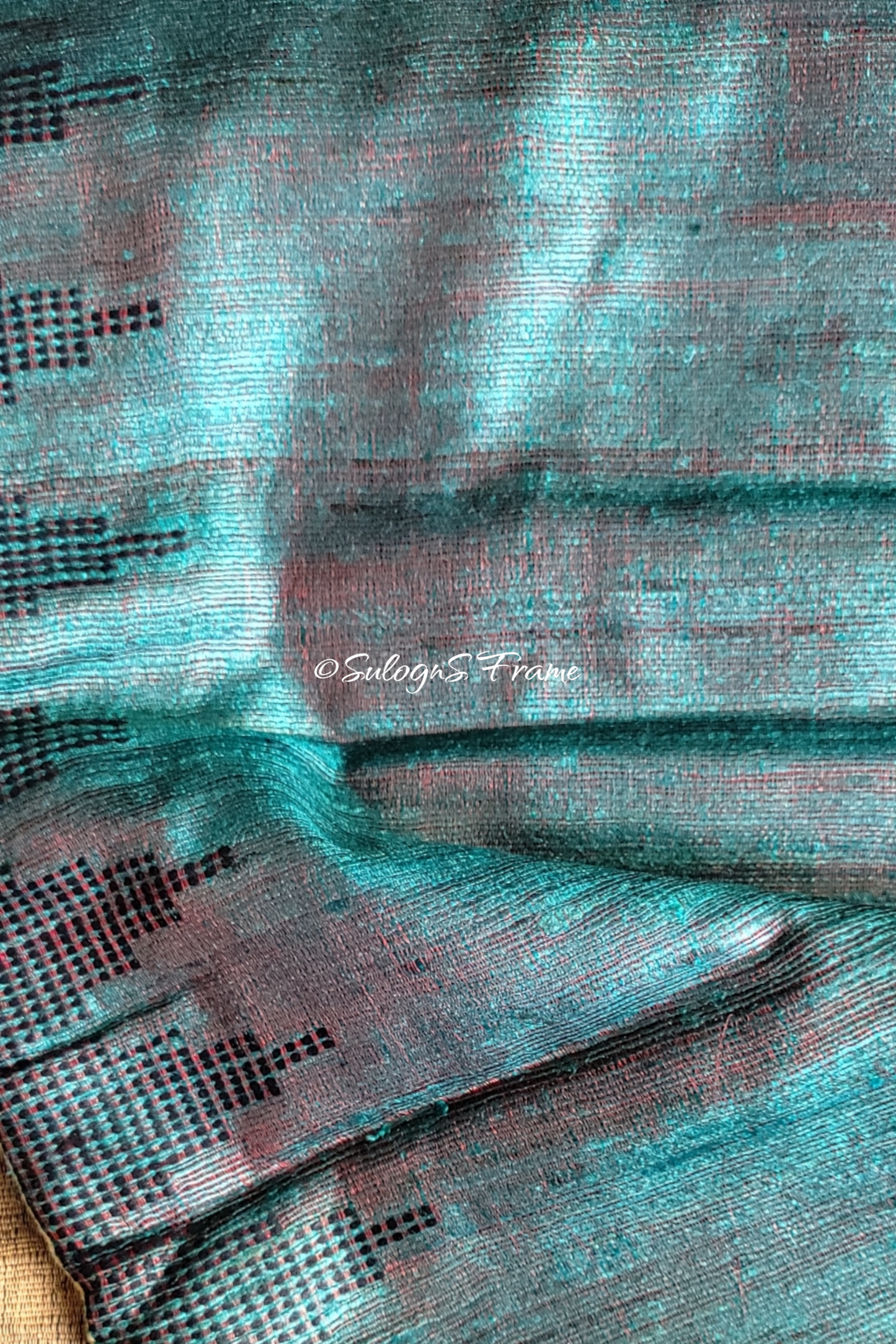 Handwoven Bhagalpur Ghitcha Tussar Silk Saree