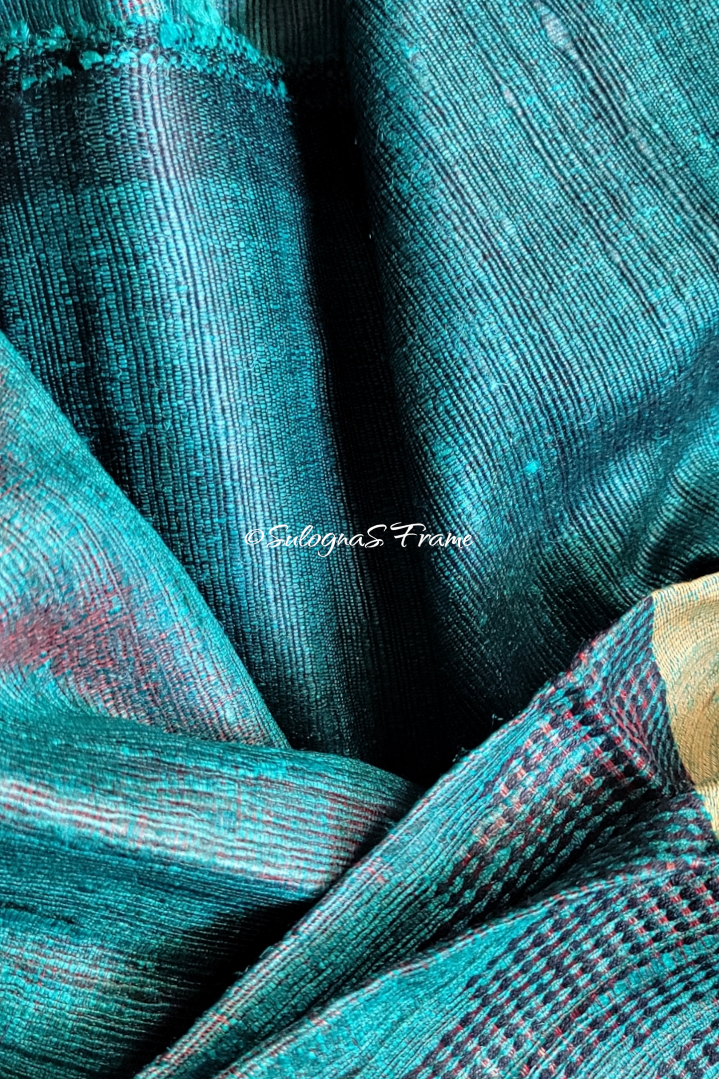 Handwoven Bhagalpur Ghitcha Tussar Silk Saree