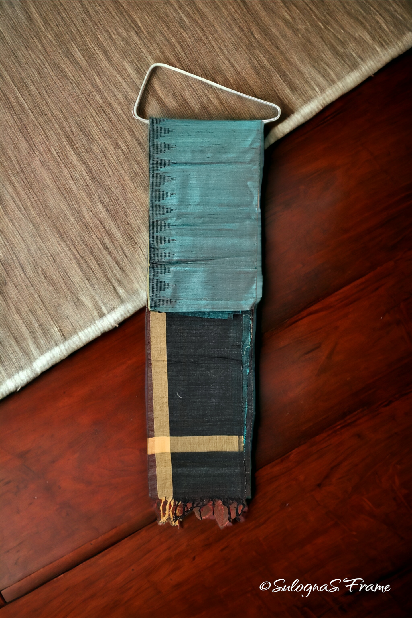 Handwoven Bhagalpur Ghitcha Tussar Silk Saree
