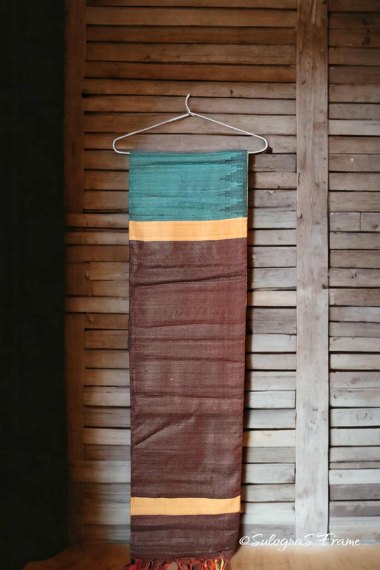 Handwoven Bhagalpur Ghitcha Tussar Silk Saree
