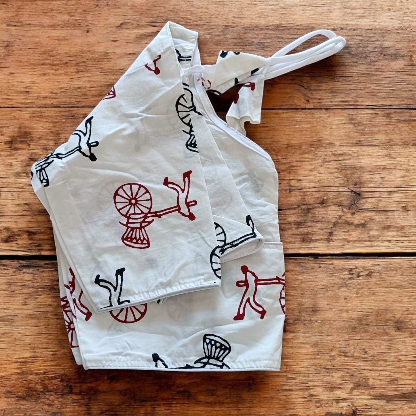 शीतलाक्षी - Stitched Cotton Bagru Printed Blouse - Stitched Blouse | Tags: Bagru Glass Sleeves