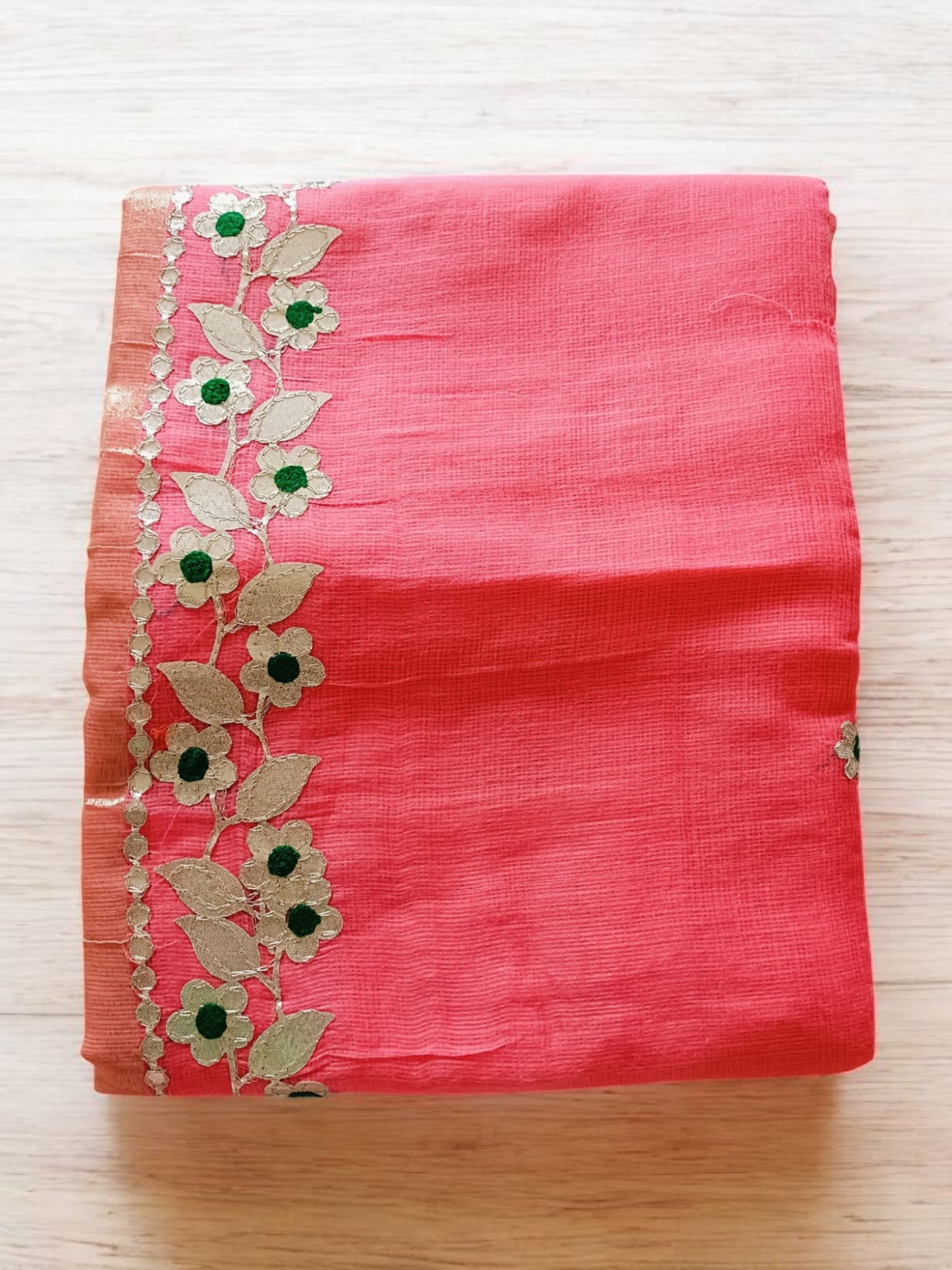 Kota Doria Sarees with Gota work