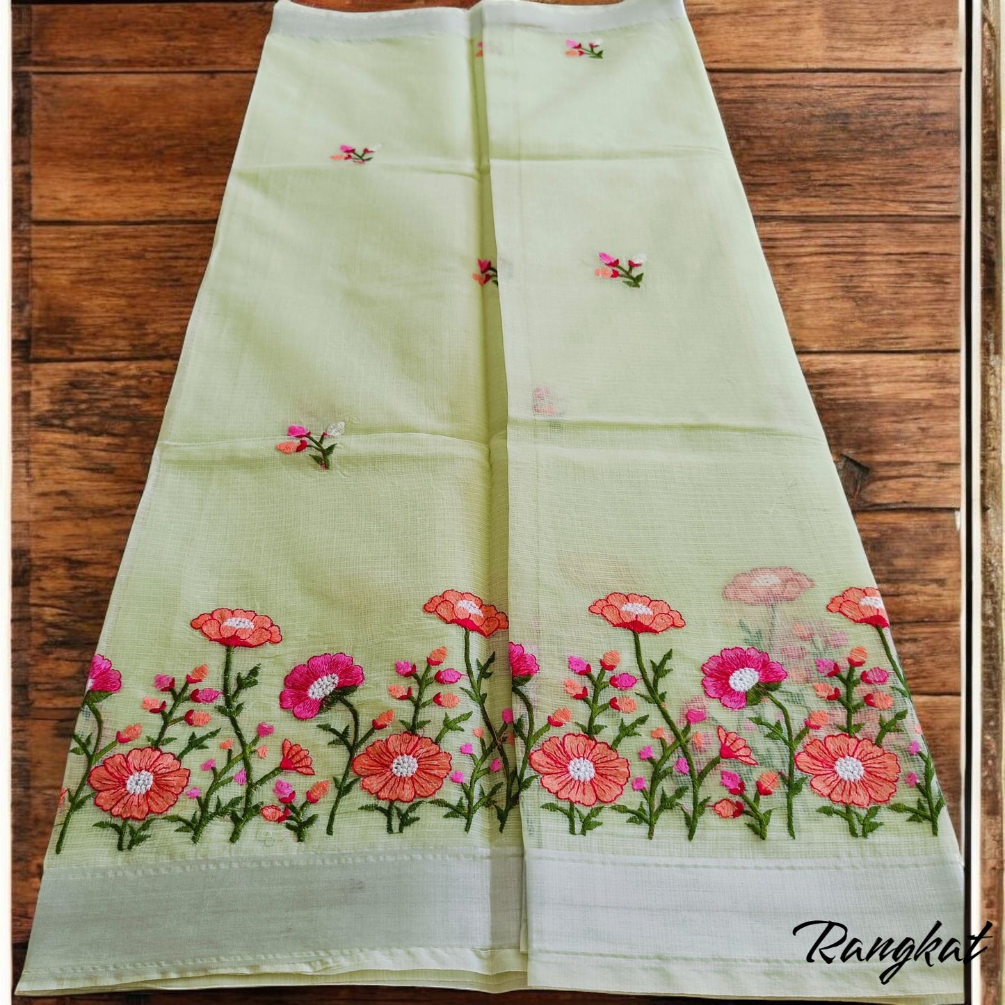 Kota Doria Embroidery Saree - Saree | Tags: Kota Doria Embroidery