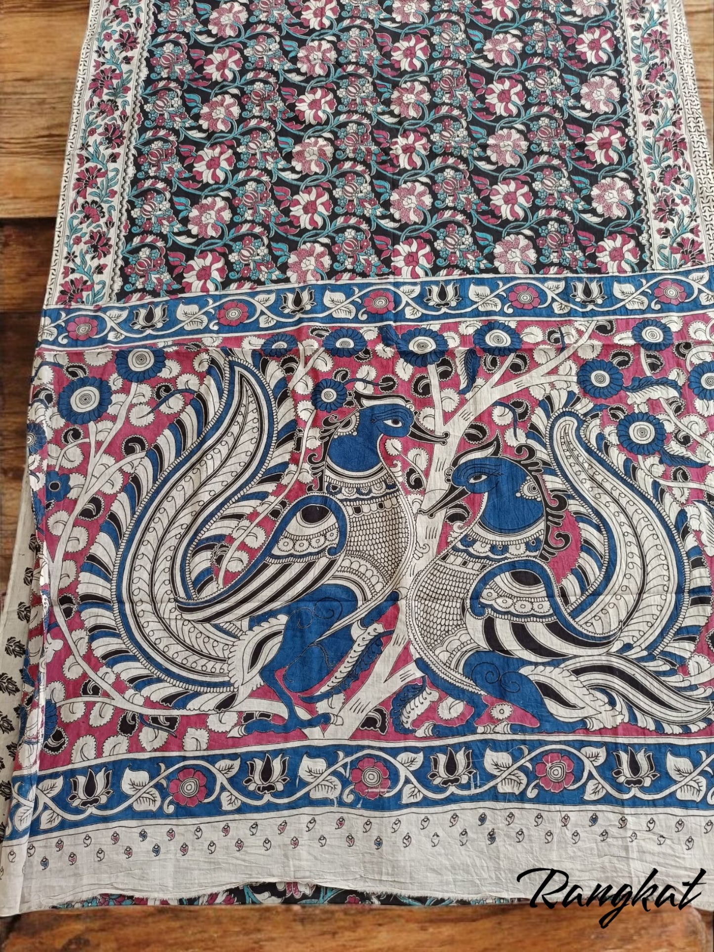 Handmade Kalamkari Mul Cotton Sarees