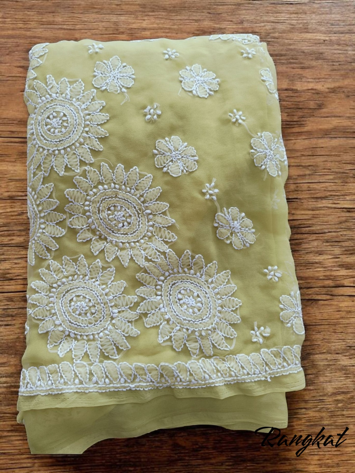 Soft Georgette Chikankari Saree