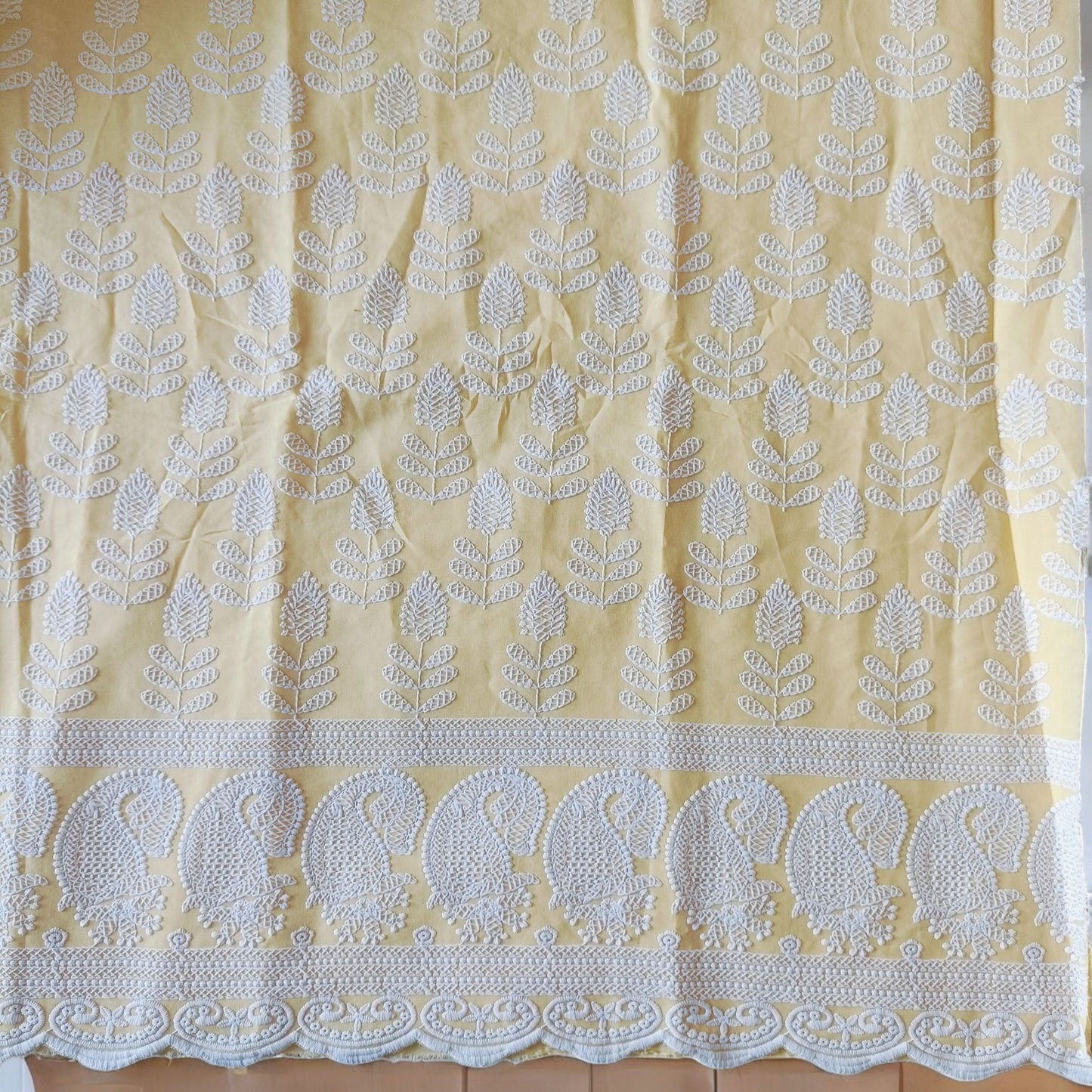Chikankari Cotton Blouse Fabric