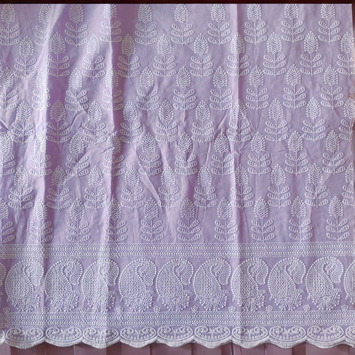 Chikankari Cotton Blouse Fabric