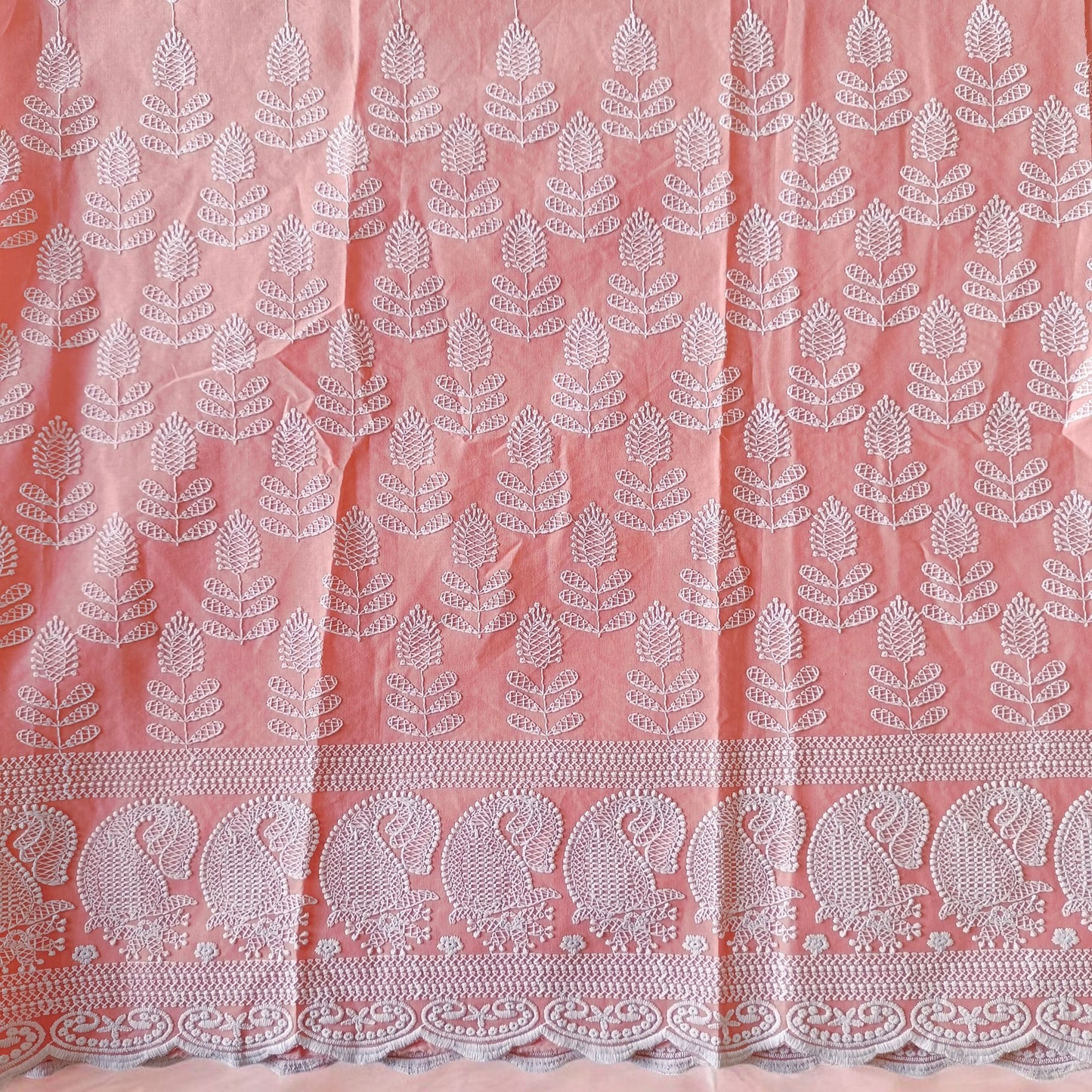 Chikankari Cotton Blouse Fabric