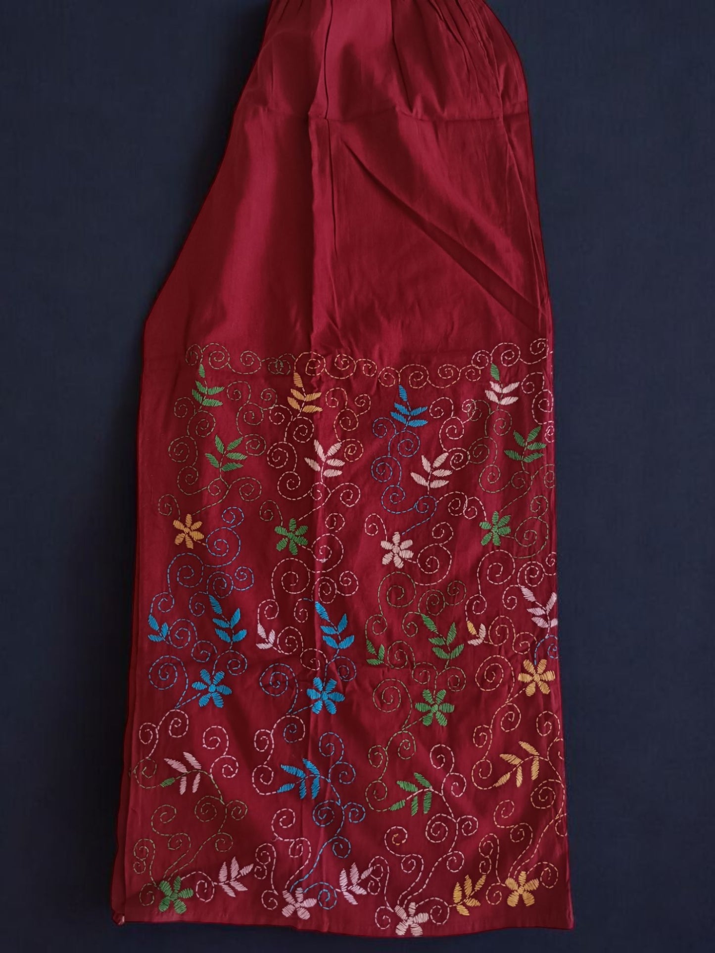 Pure Cotton Trendy Plazzos for Effortless Style with Kantha Stitch