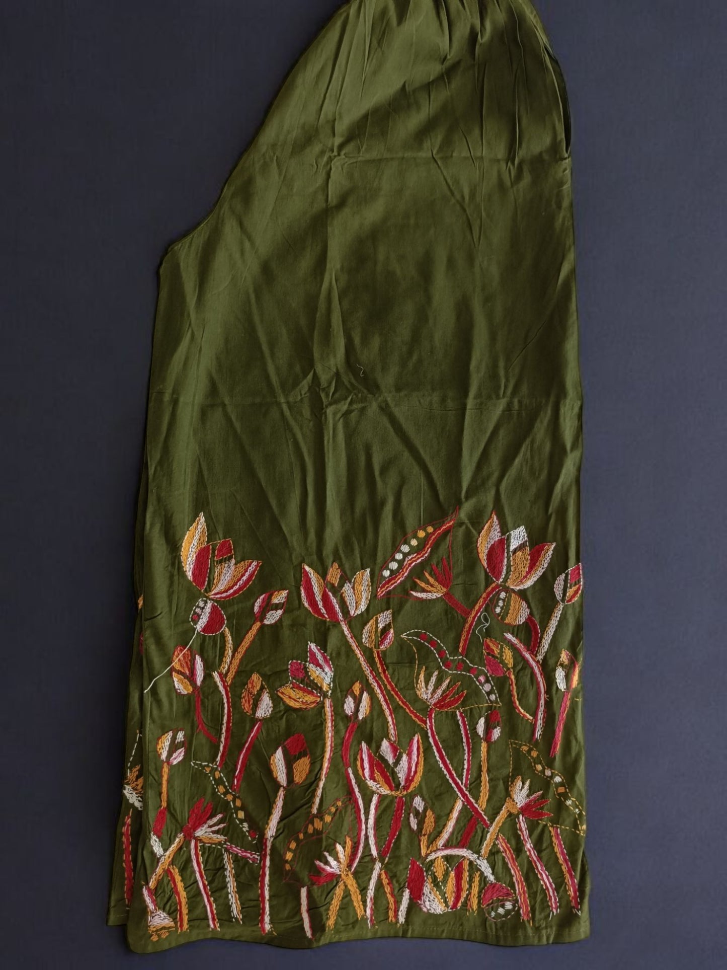 Pure Cotton Trendy Plazzos with Kantha Stitch