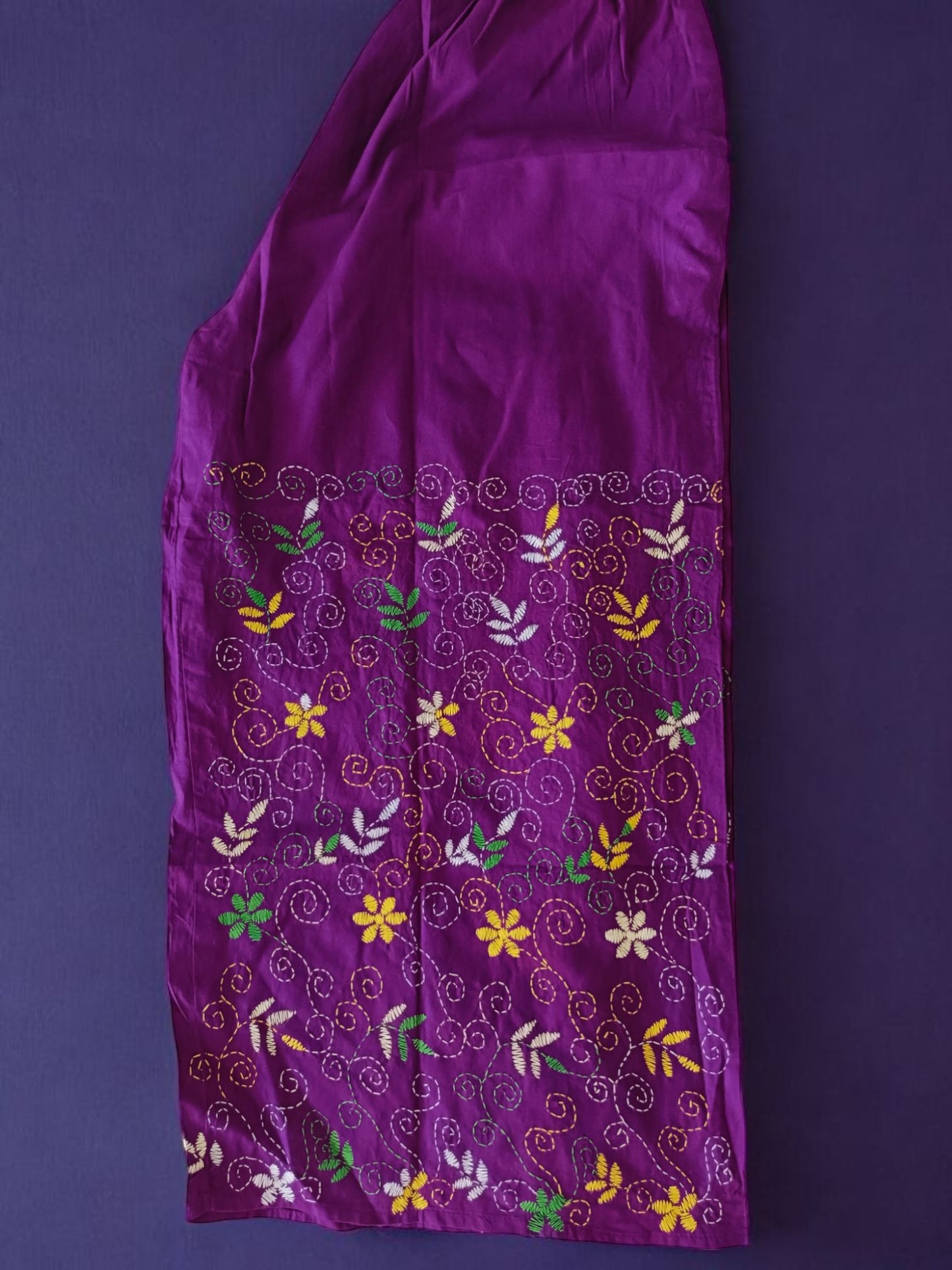Pure Cotton Trendy Plazzos with Kantha Stitch