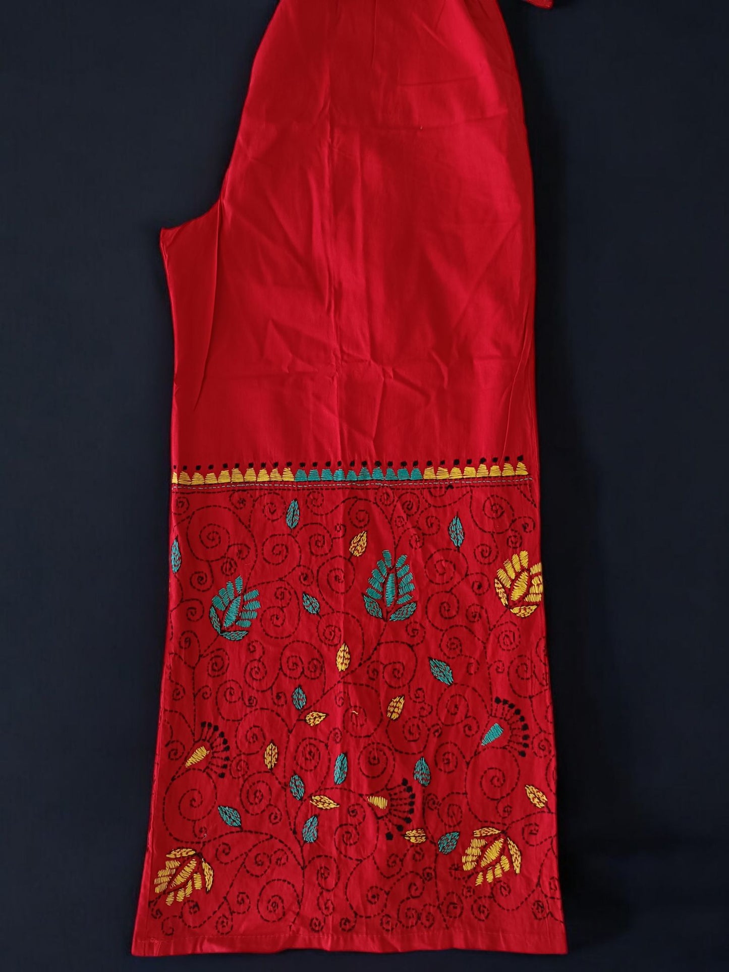 Pure Cotton Trendy Plazzos with Kantha Stitch