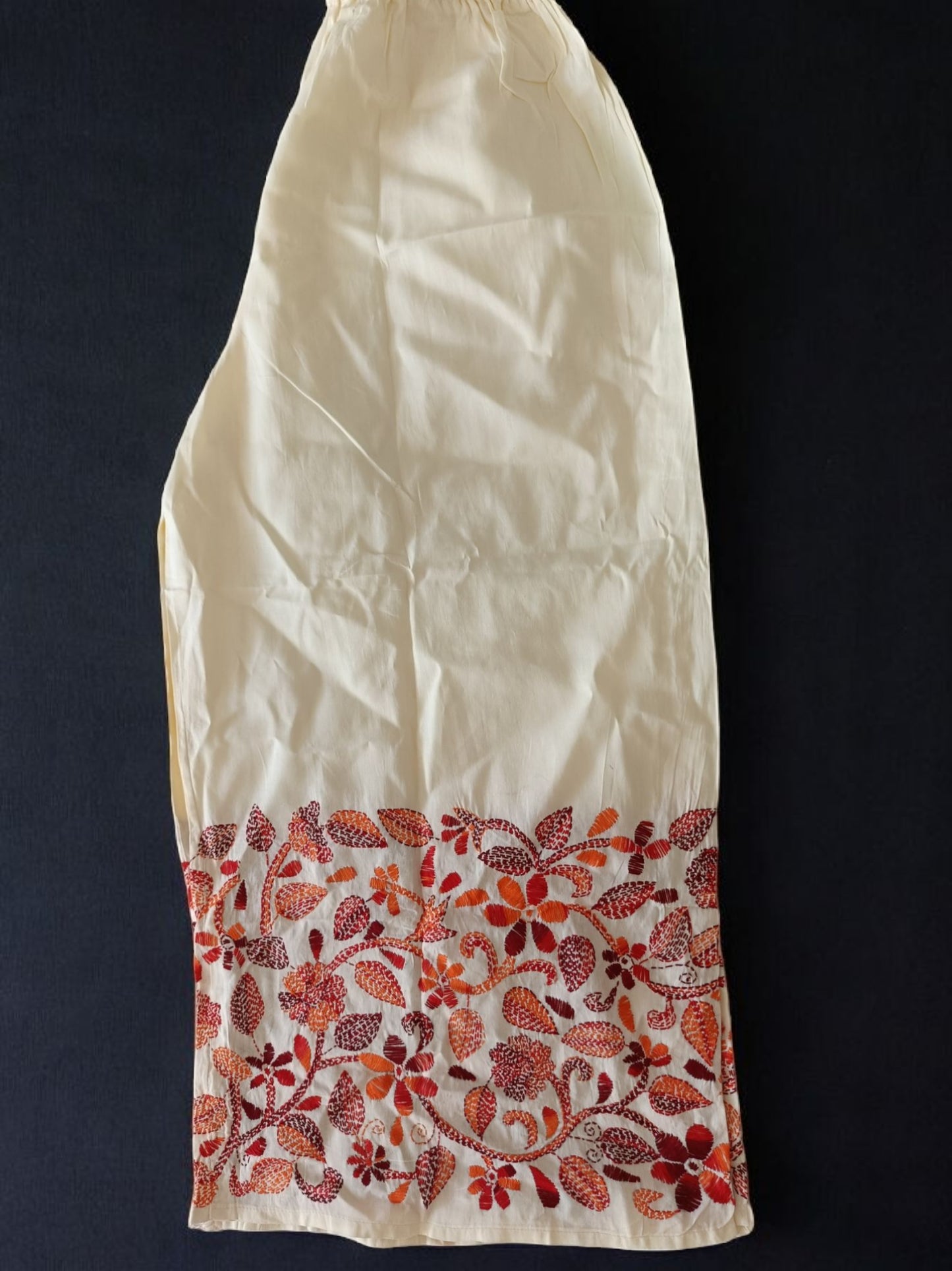 Pure Cotton Trendy Plazzos with Kantha Stitch