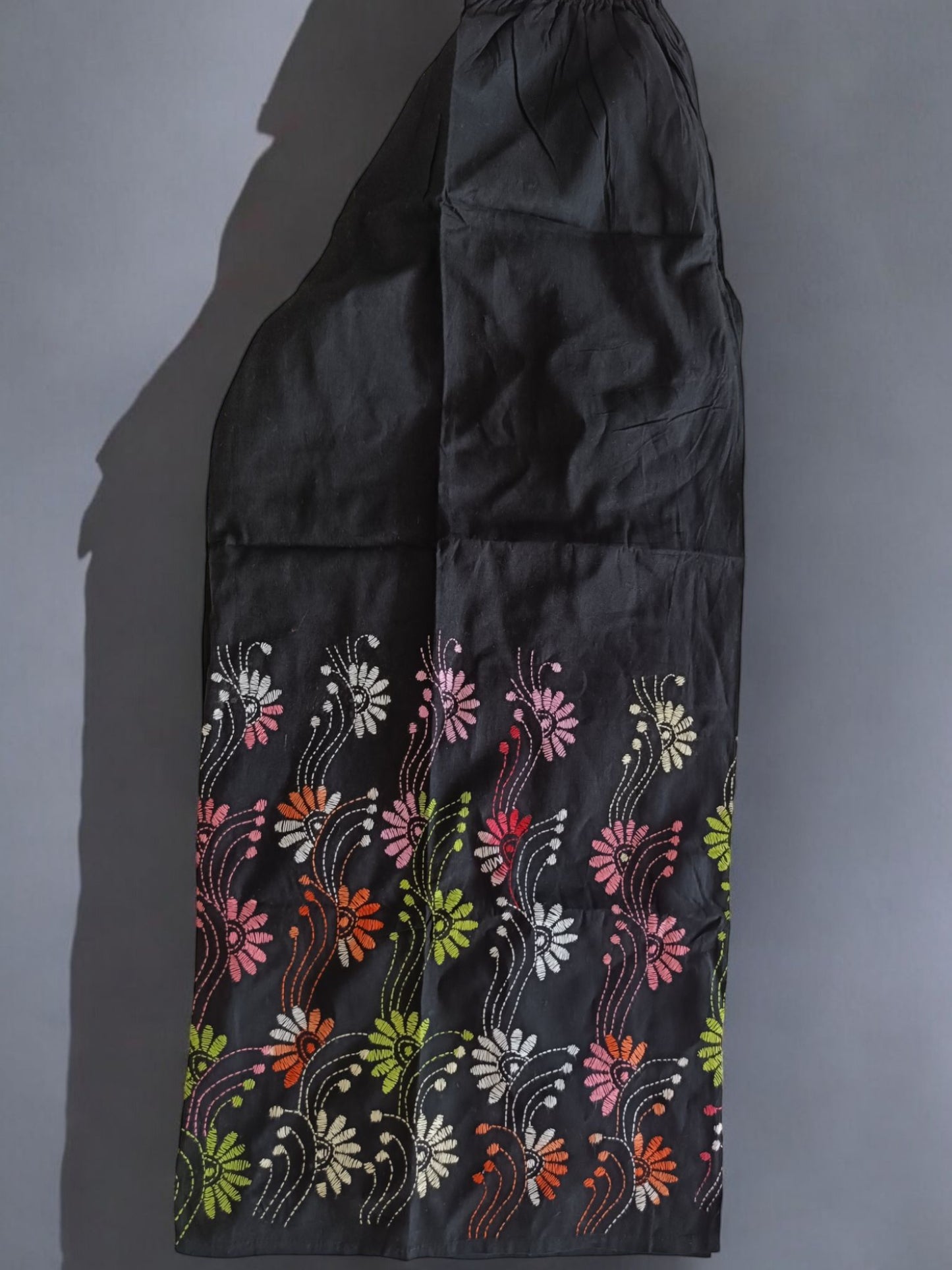 Pure Cotton Trendy Plazzos with Kantha Stitch