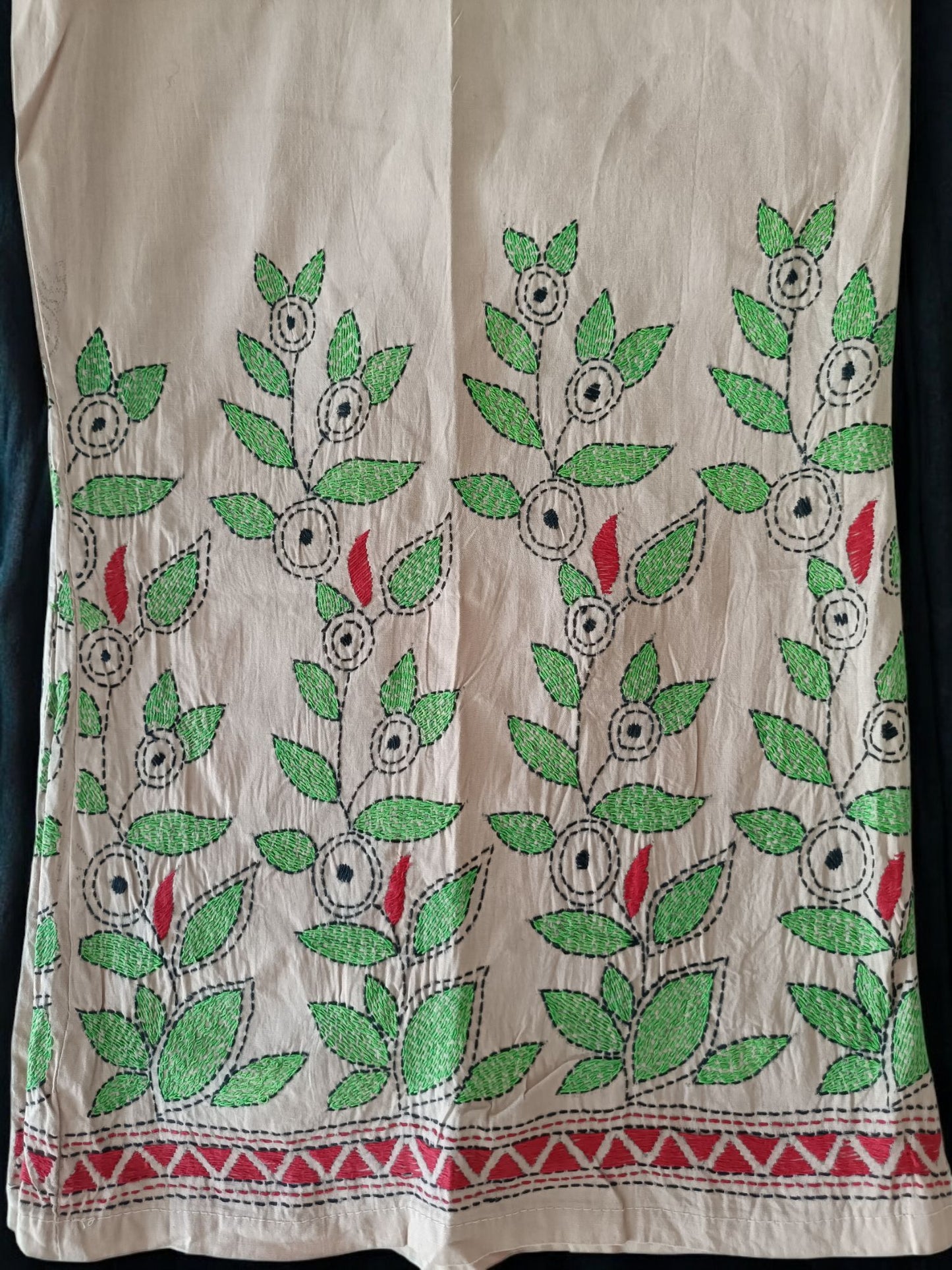 Pure Cotton Trendy Plazzos with Kantha Stitch