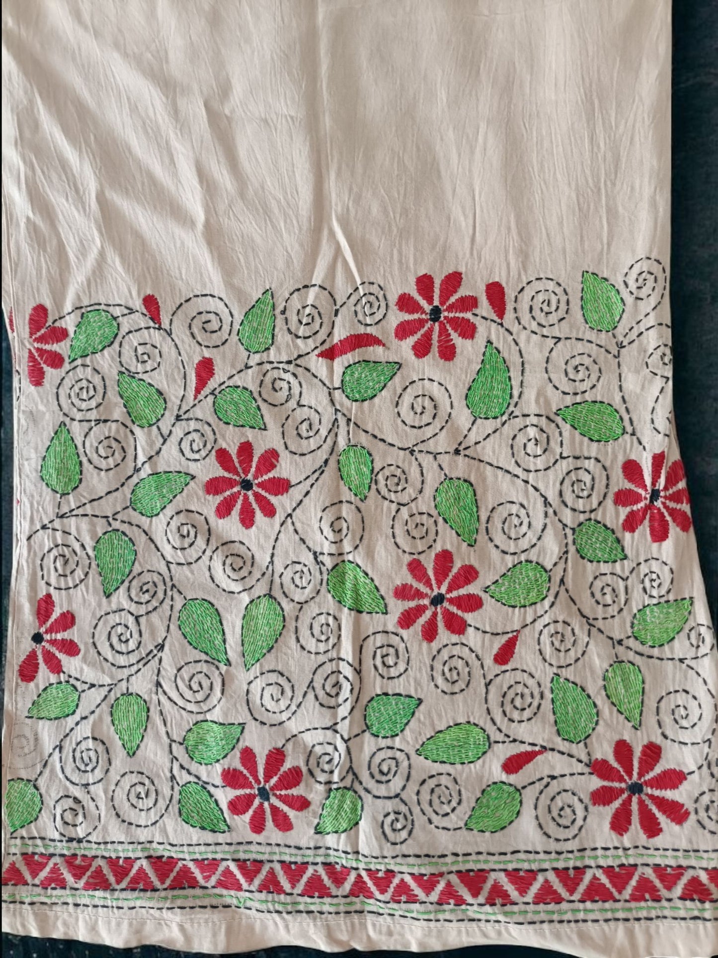 Pure Cotton Trendy Plazzos with Kantha Stitch