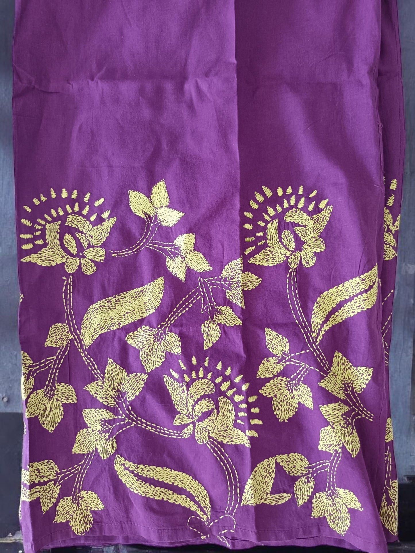 Pure Cotton Trendy Plazzos with Kantha Stitch