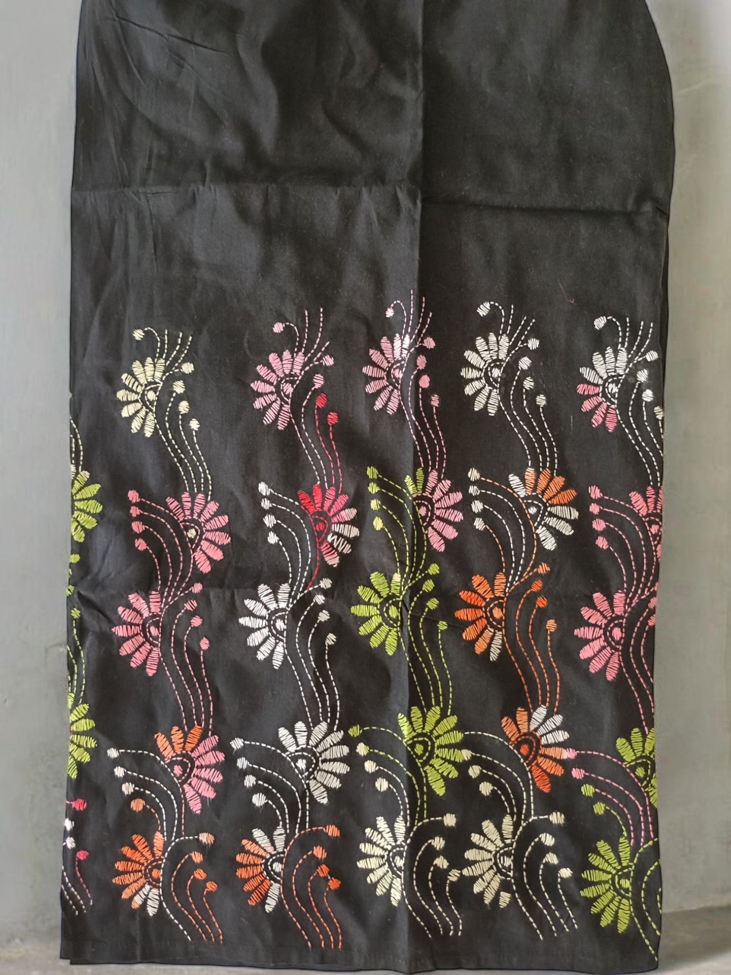 Pure Cotton Trendy Plazzos with Kantha Stitch